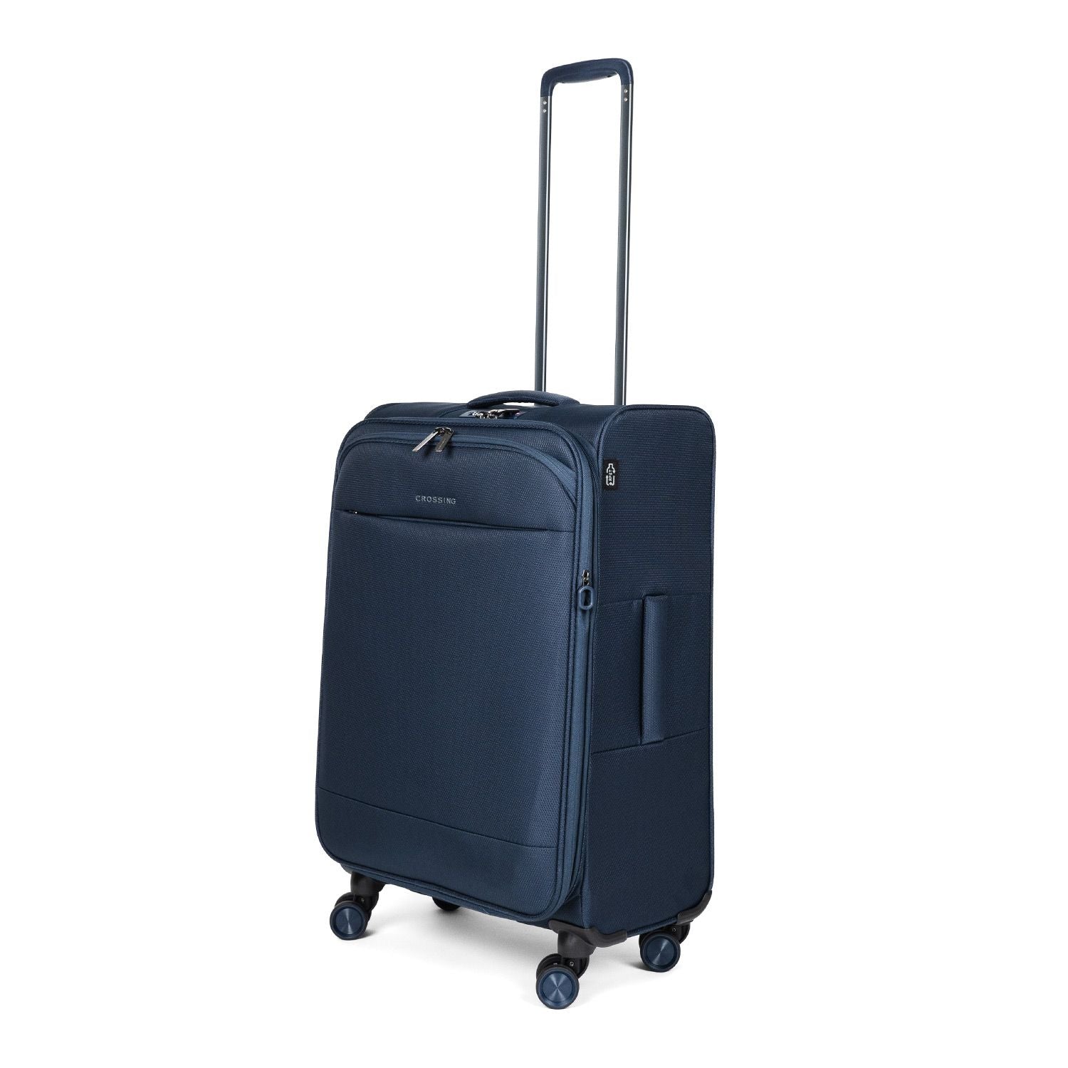 Crossing RECO Recycled Lightweight Soft Case Medium Luggage T26 - Dark Blue