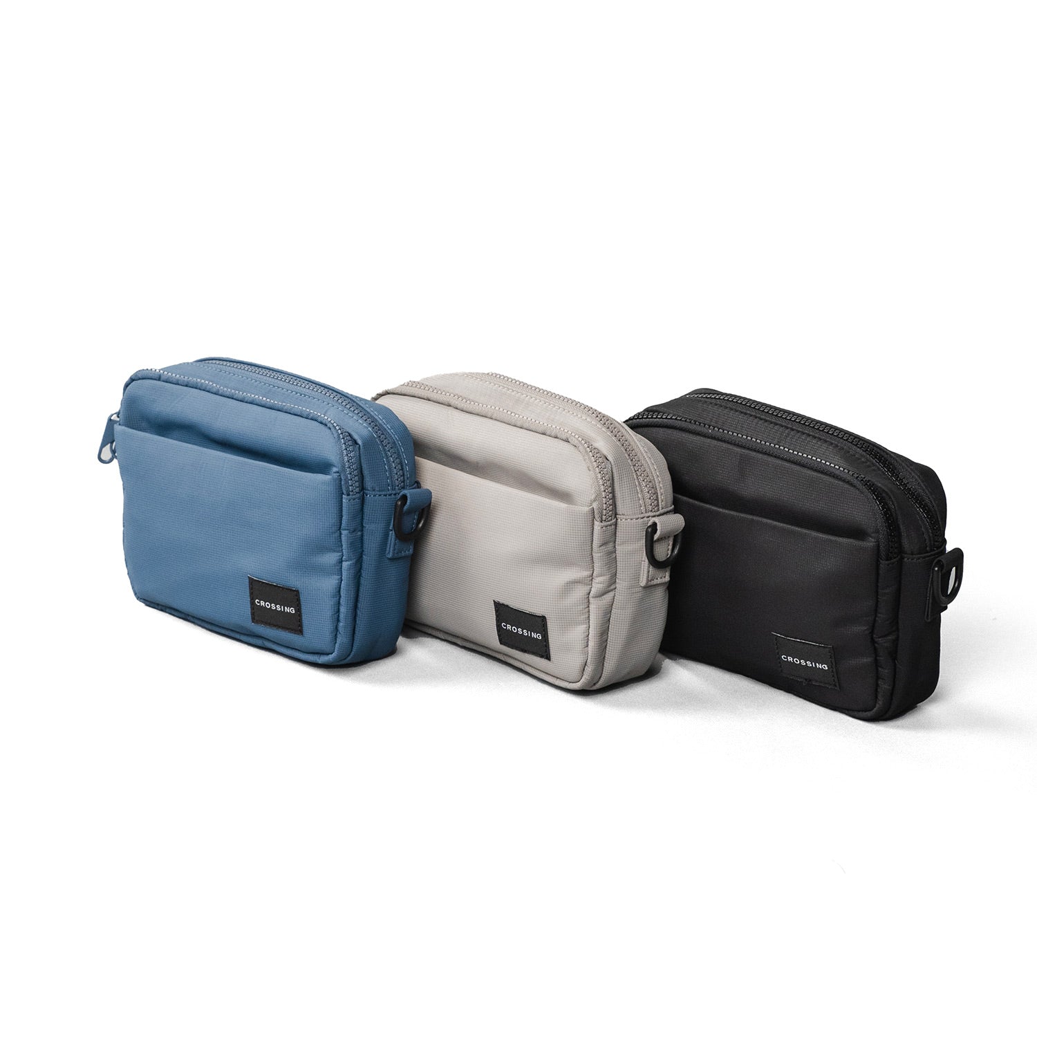 Crossing Sam Anti-Theft RFID Crossbody Bag - Grey