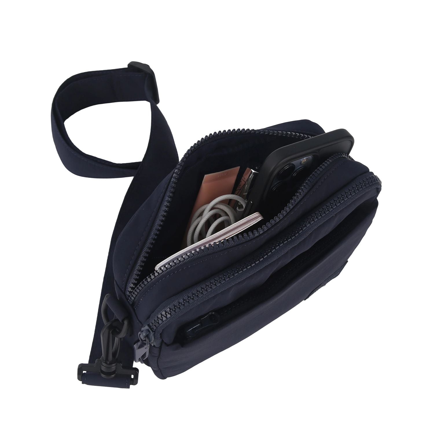 Crossing Sam Anti-Theft RFID Crossbody Bag V2 - Navy