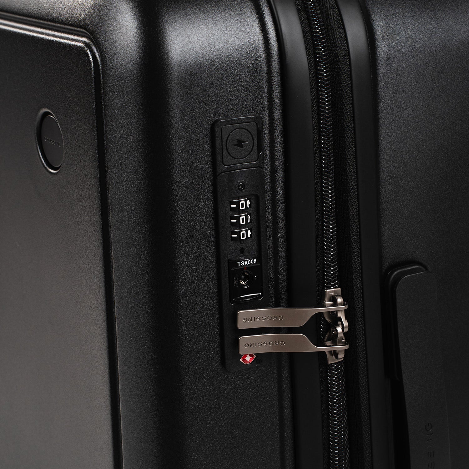 Crossing Stel Polycarbonate Carry On 20" Luggage - Black