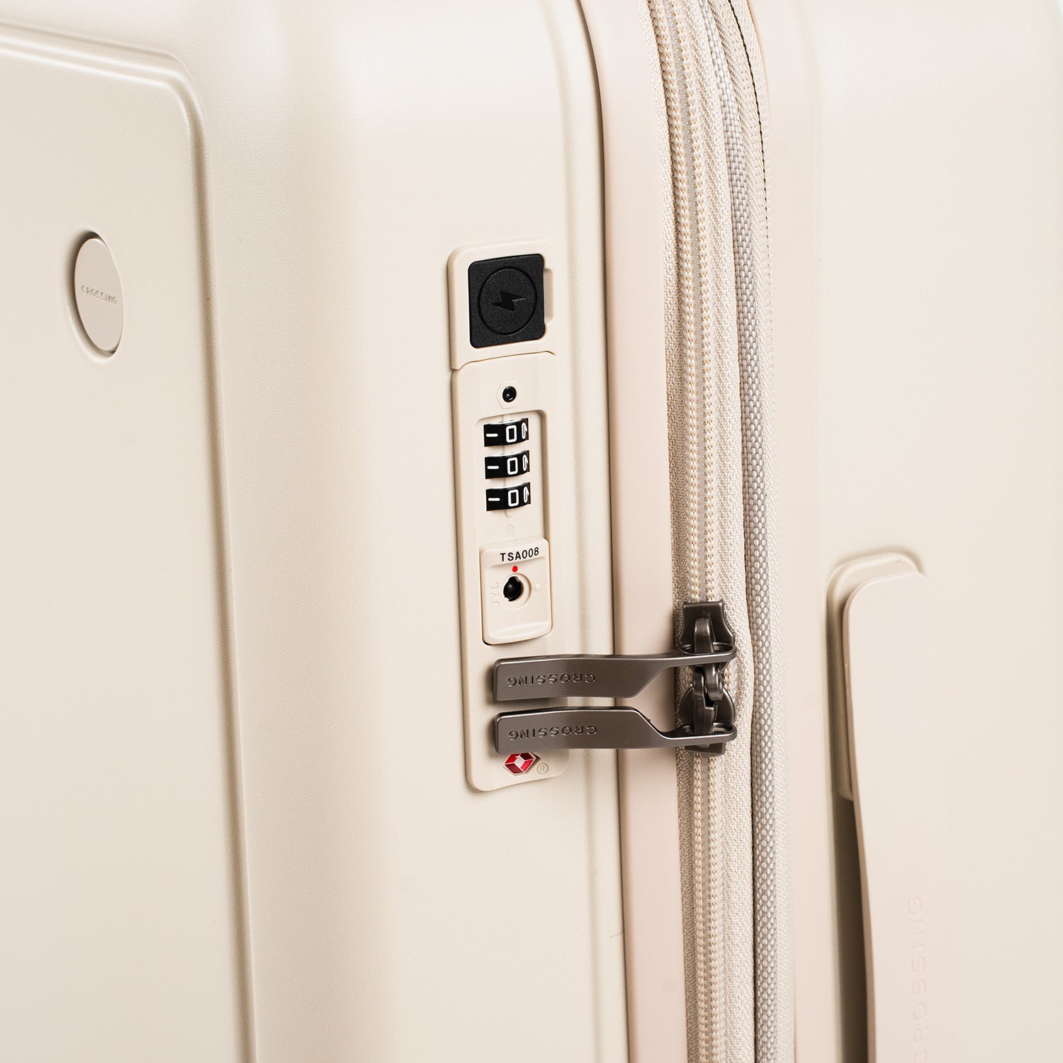 Crossing Stel Polycarbonate Carry On 20" Luggage - Sandwhite