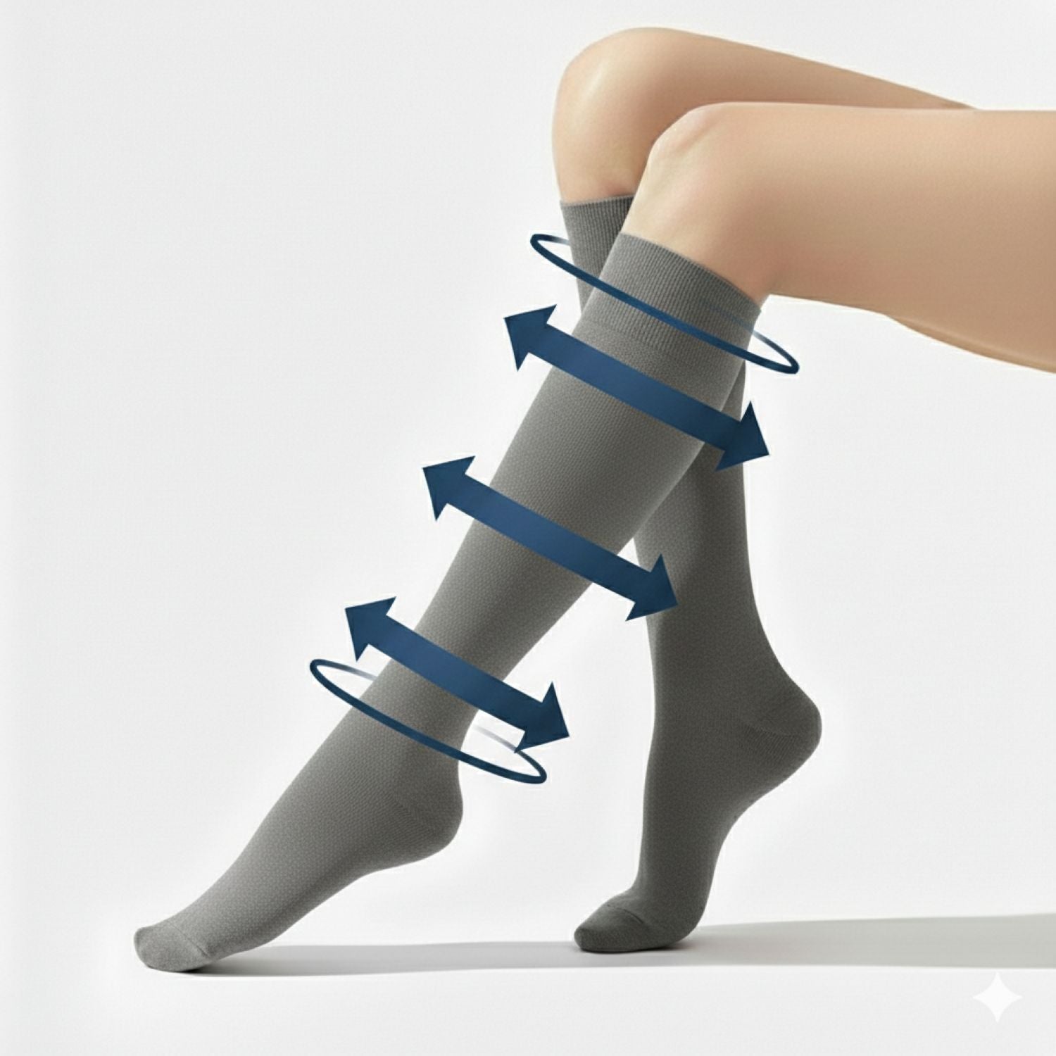 Crossing Travel & Flight Compression Socks S - Grey