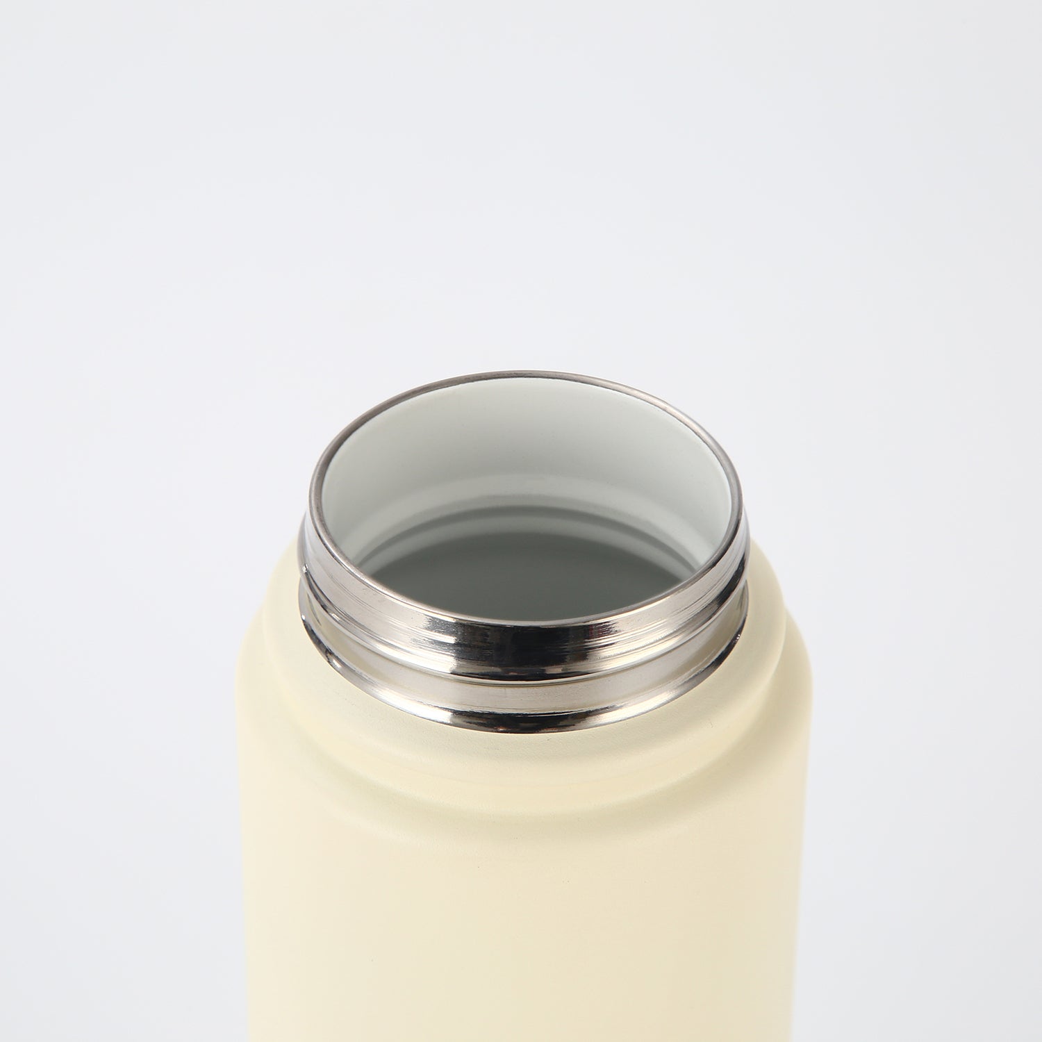 Crossing Urban Ceramic S/S Insulated Flat Cap Bottle With Handle 400ml - Cotton (White)