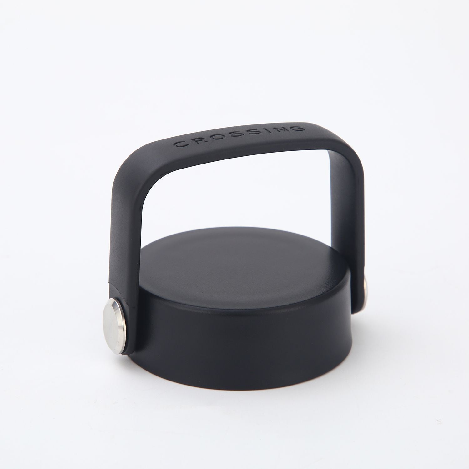 Crossing Urban Ceramic S/S Insulated Flat Cap Bottle With Handle 400ML - Skyline Singapore (Black)