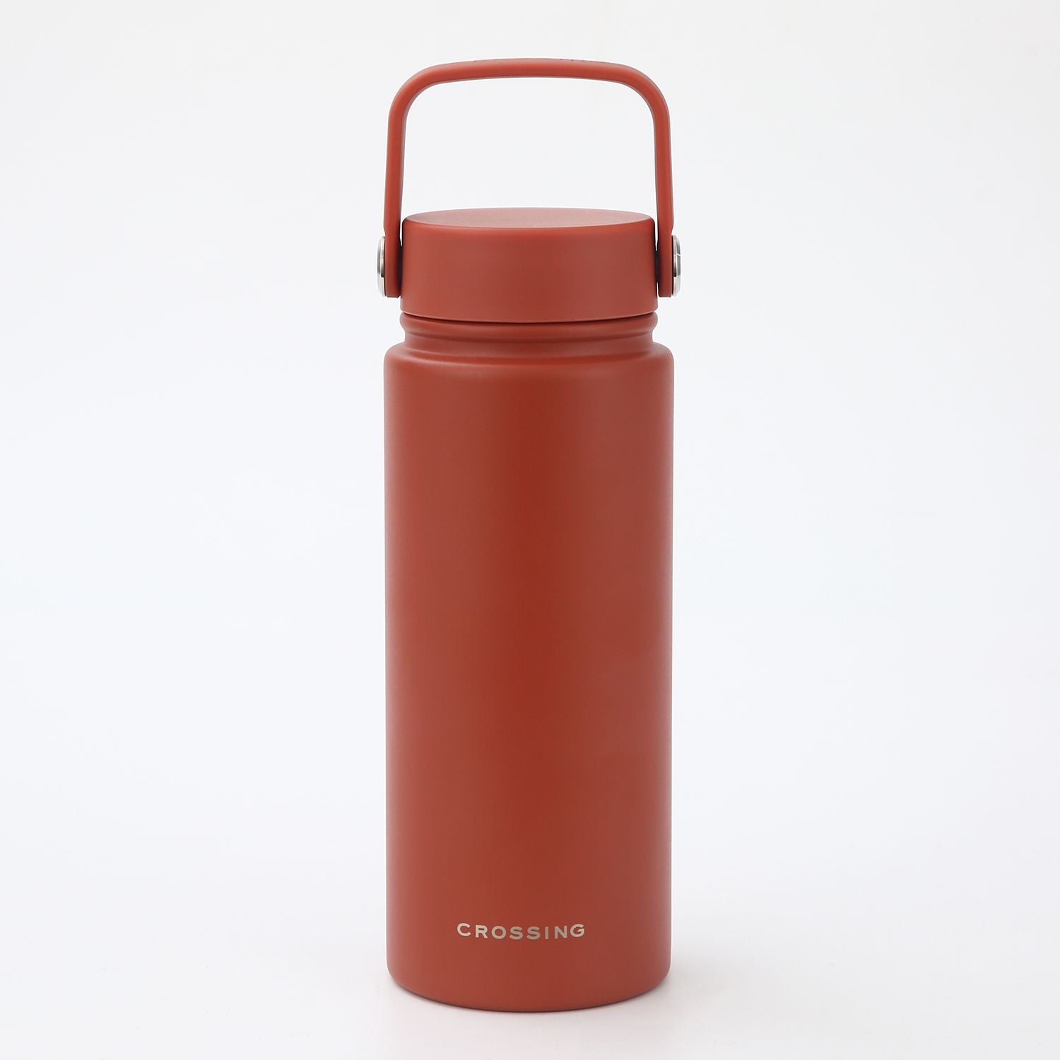 Crossing Urban Ceramic S/S Insulated Flat Cap Bottle With Handle 600ML - Terracotta
