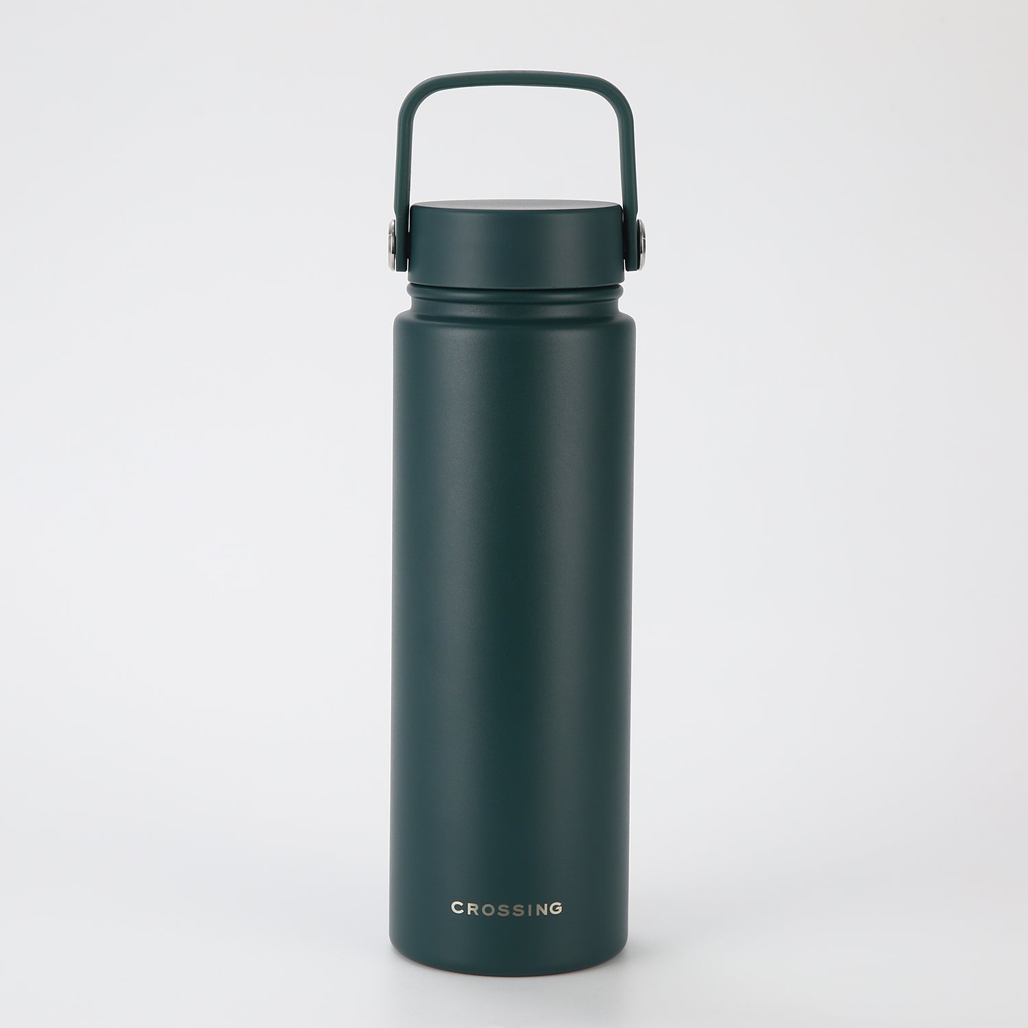 Crossing Urban Ceramic S/S Insulated Flat Cap Bottle With Handle 720ml - Squash (Dark Green)