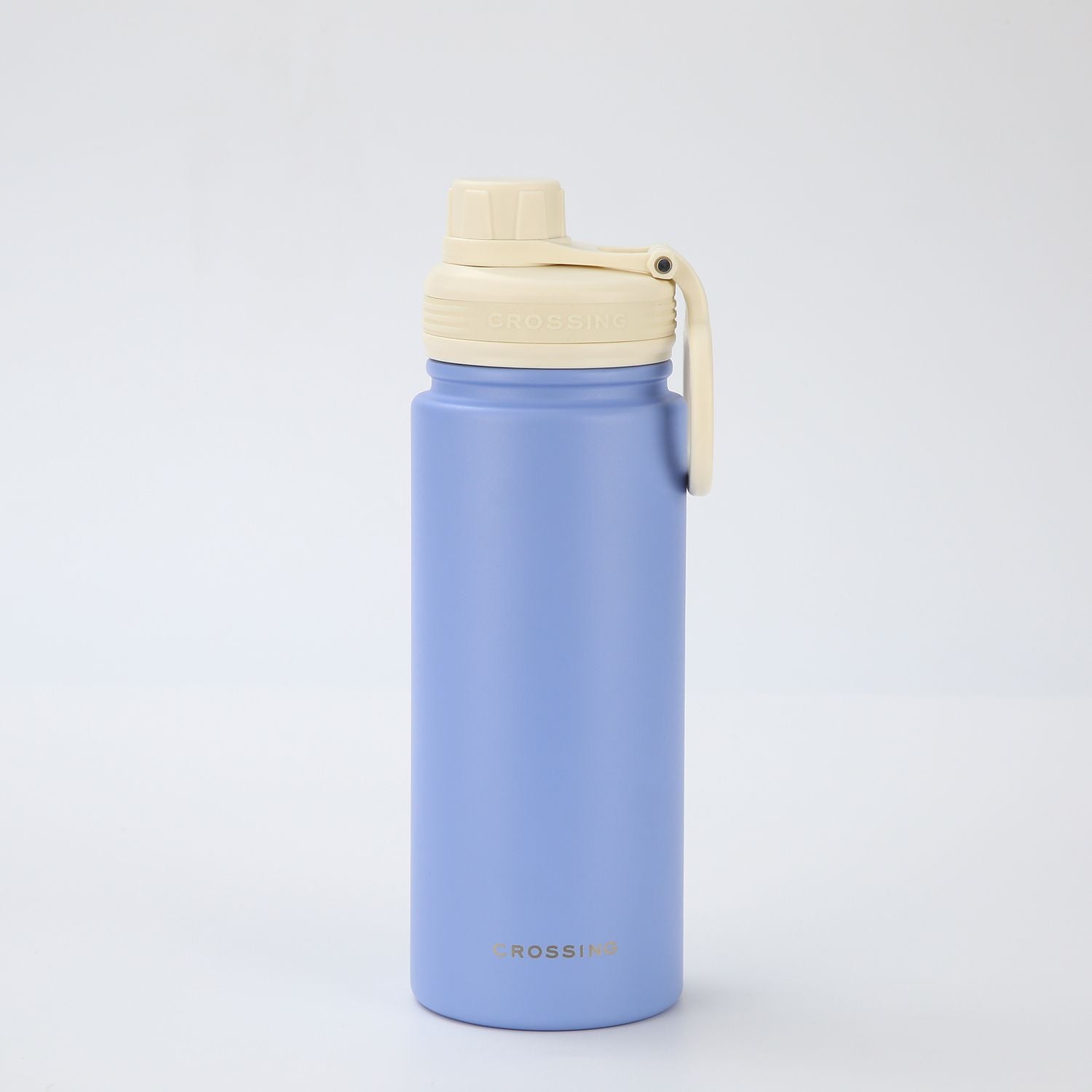 Crossing Urban Ceramic S/S Insulated Screw Cap Sports Bottle With Handle 600ml - Heirloom Blue Cotton (Mix)