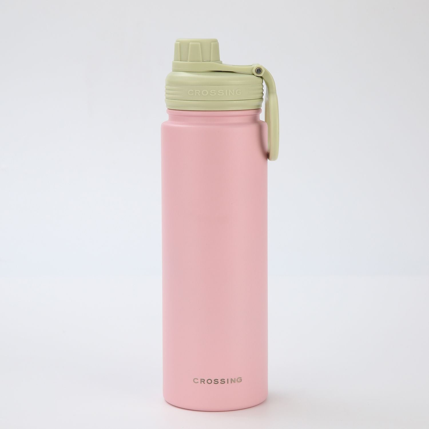 Crossing Urban Ceramic S/S Insulated Screw Cap Sports Bottle With Handle 720ml - Dusty Rose Pistachio (Mix)