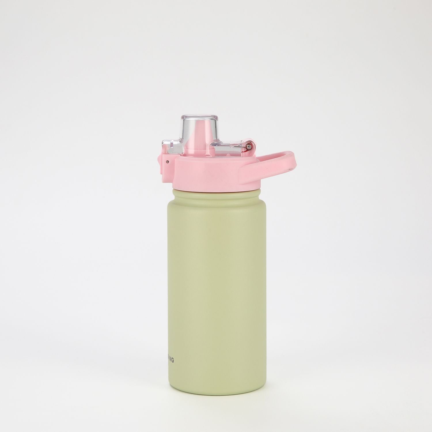 Crossing Urban Ceramic S/S Insulated Straw Sipper Cap Sports Bottle With Handle 480ml - Pistachio Pink (Mix)
