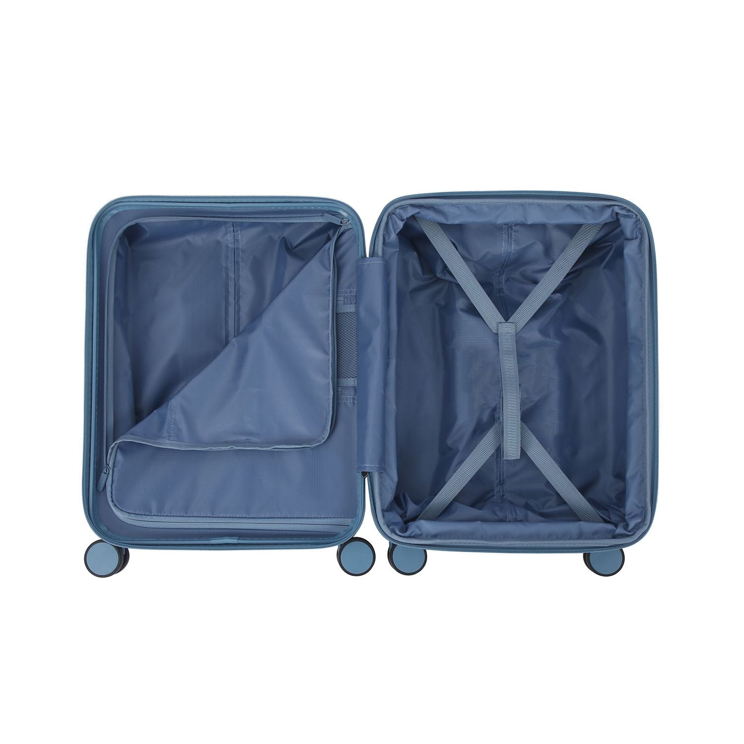 Crossing VIVE Polycarbonate Expandable Carry On Luggage V2 - Blue