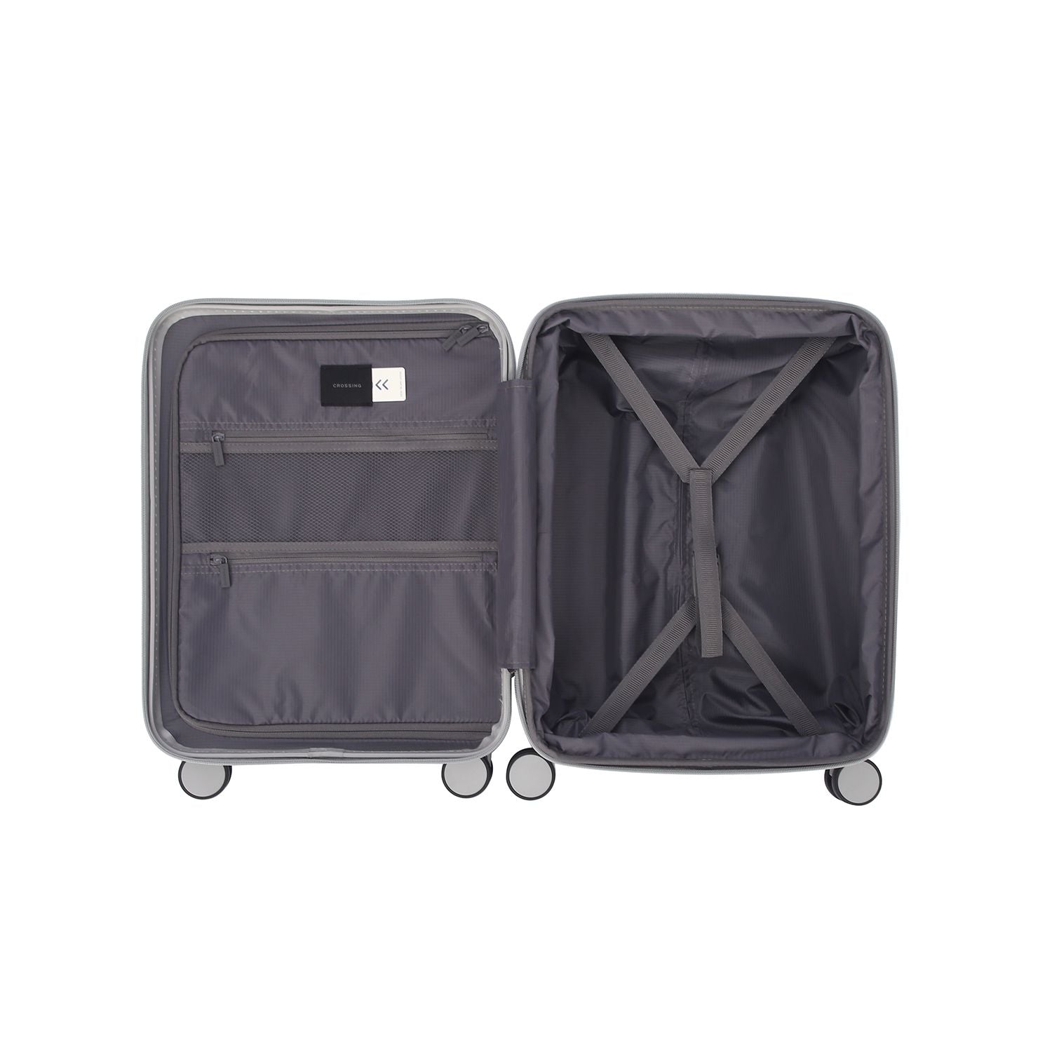 Crossing VIVE Polycarbonate Expandable Carry On Luggage V2 - Grey
