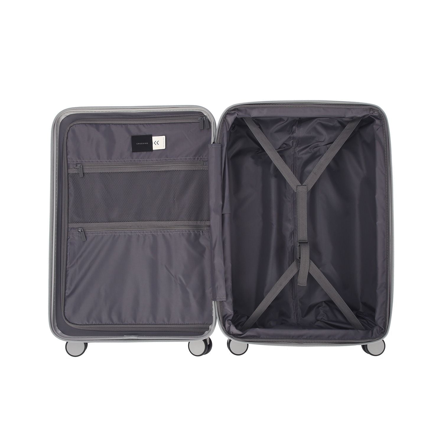 Crossing VIVE Polycarbonate Expandable Medium Luggage V2 - Grey