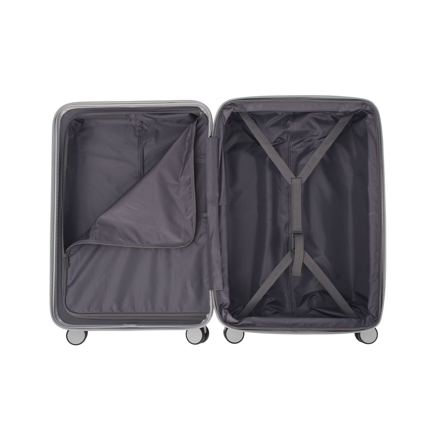 Crossing VIVE Polycarbonate Expandable Medium Luggage V2 - Grey