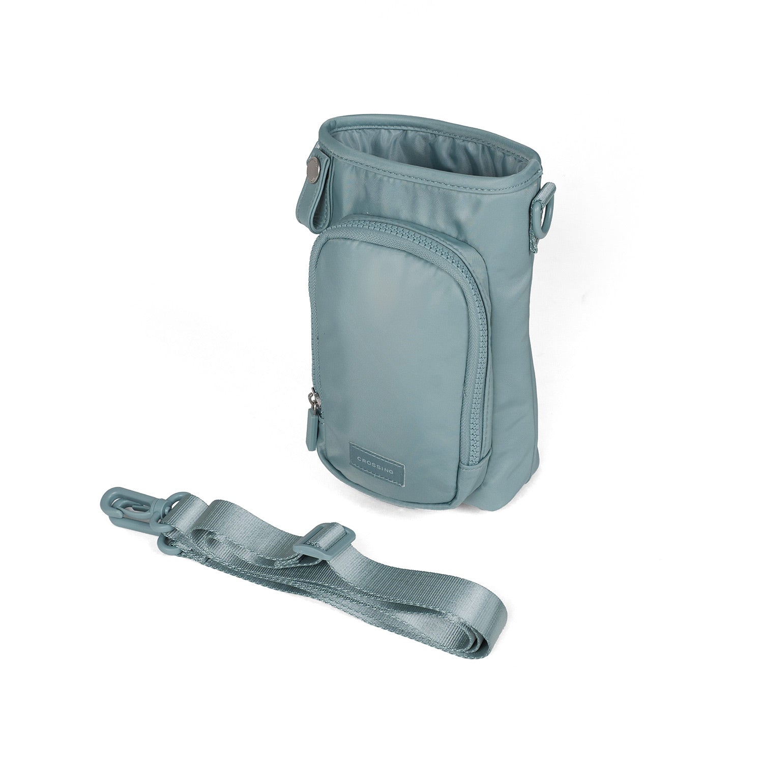 Crossing Water Bottle Crossbody Bag With Front Pocket 2L - Sage Green