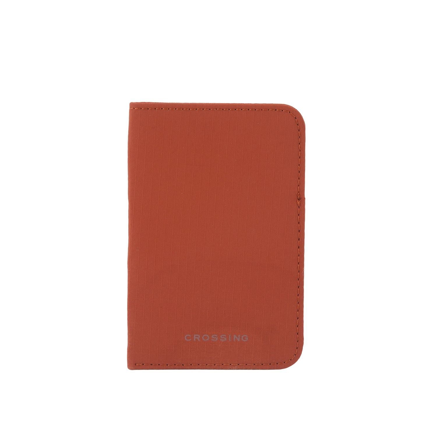Crossing Waterproof Checked Nylon Card Sleeve RFID - Rust