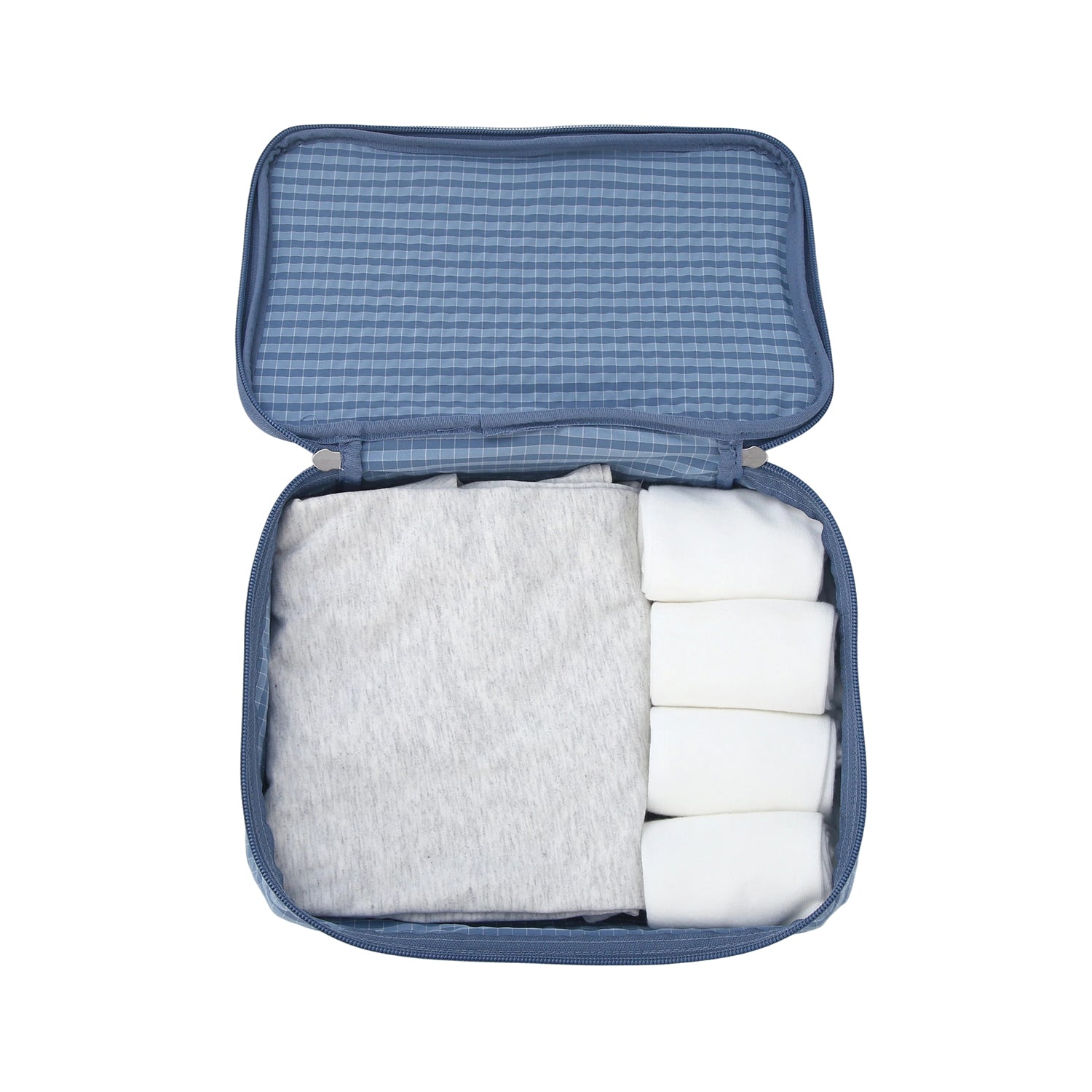 Crossing Waterproof Rayon Checked Packing Cube Set (2-Piece Set) - Blue