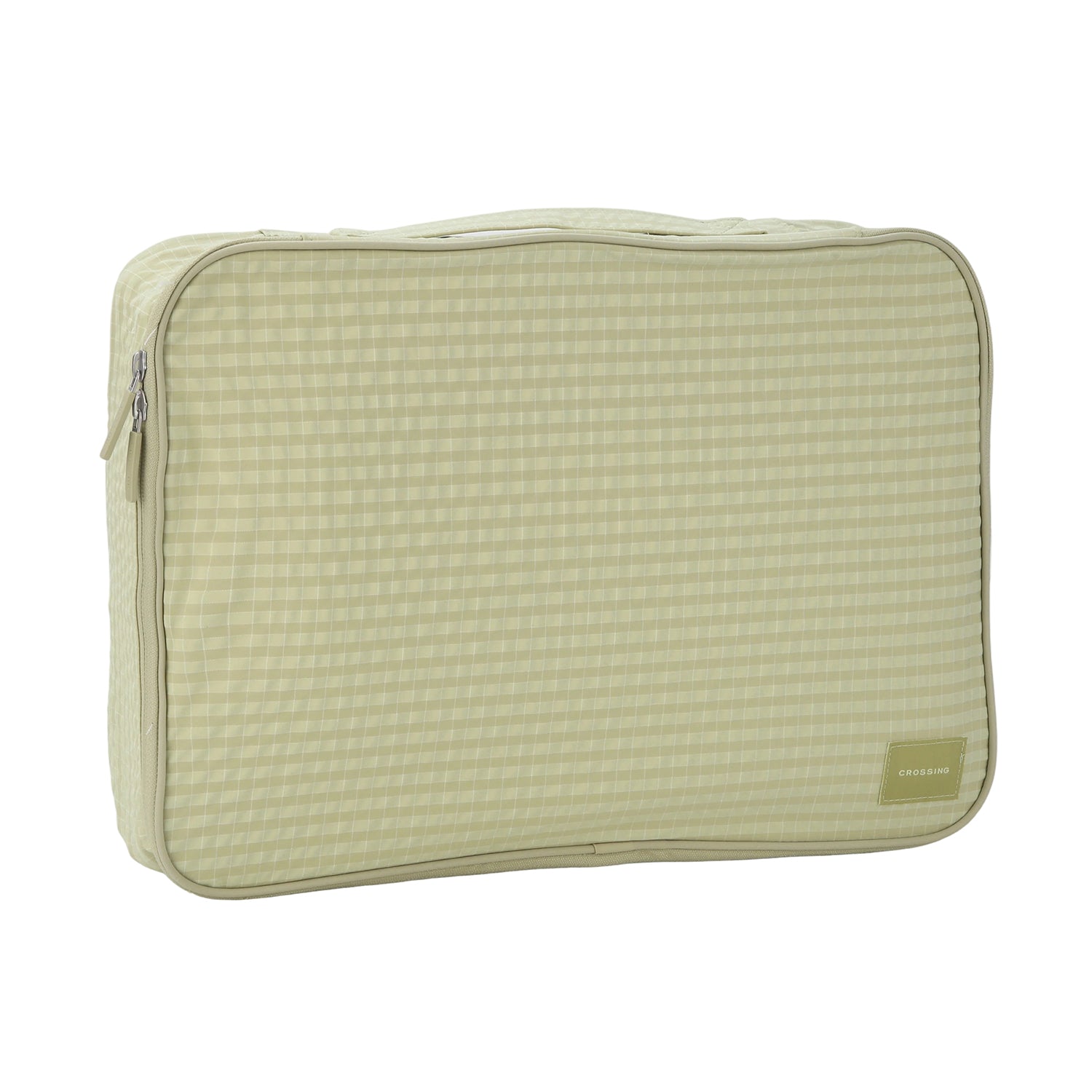 Crossing Waterproof Rayon Checked Packing Cube Set (2-Piece Set) - Green