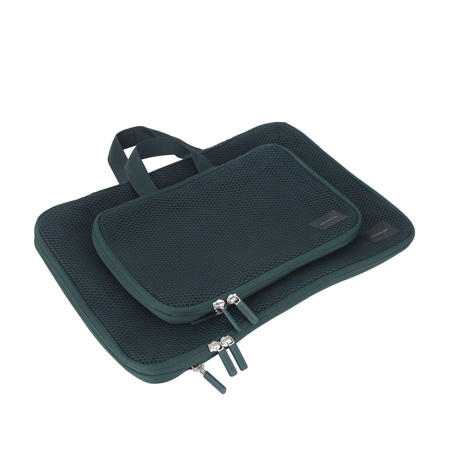 Crossing Waterproof Ripstop Nylon Compression Packing Cube Set (2-Piece Set) - Forest Green