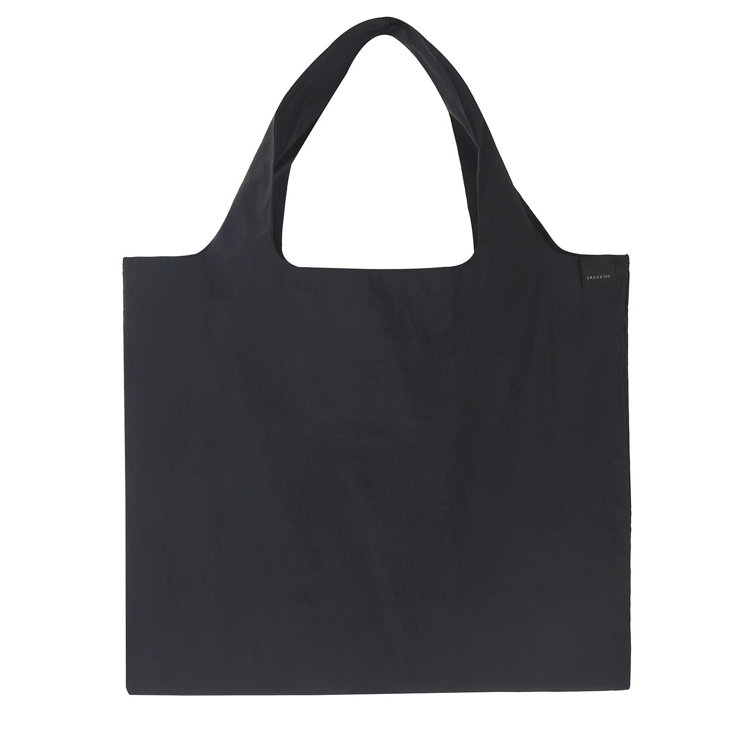 Crossing Waterproof Ripstop Nylon Foldable Tote Bag - Black