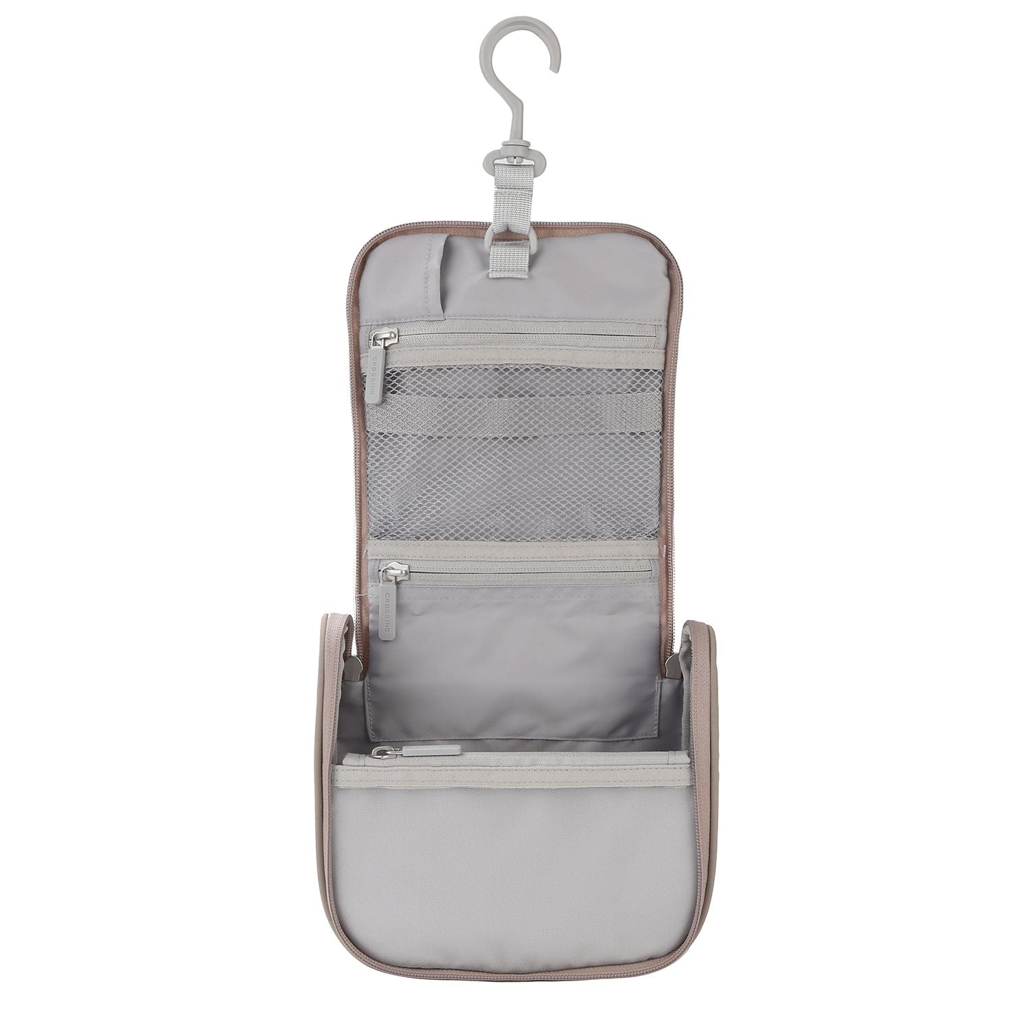 Crossing Waterproof Ripstop Nylon Hanging Toiletry Kit - Light Grey
