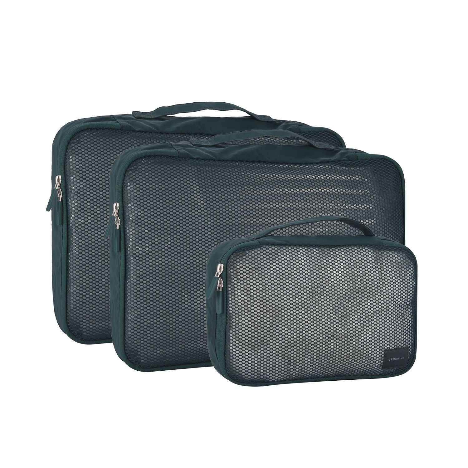 Crossing Waterproof Ripstop Nylon Packing Cube Set (4-Piece Set) - Forest Green