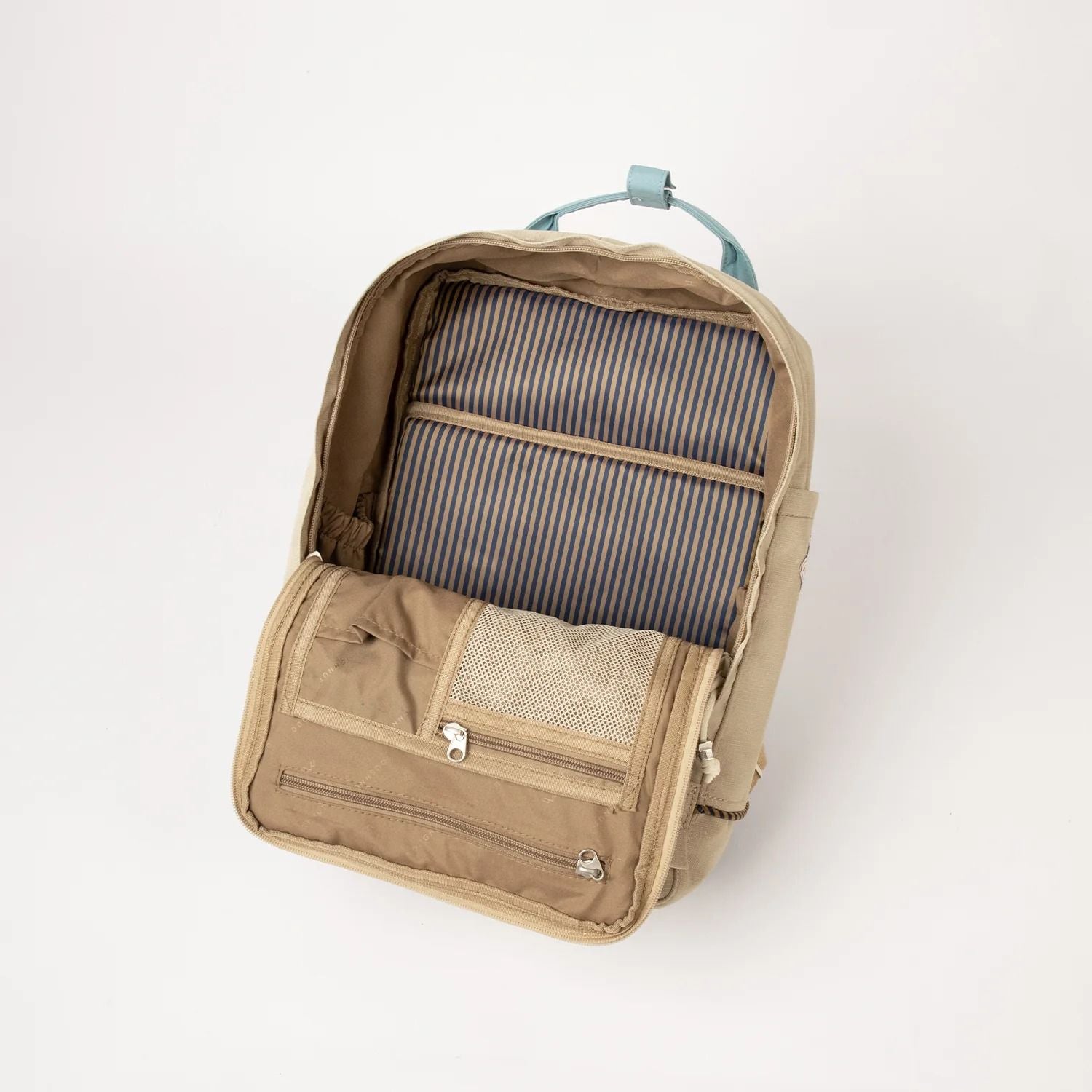 Doughnut Macaroon Minorstones Series Backpack - Blue Grey X Beige