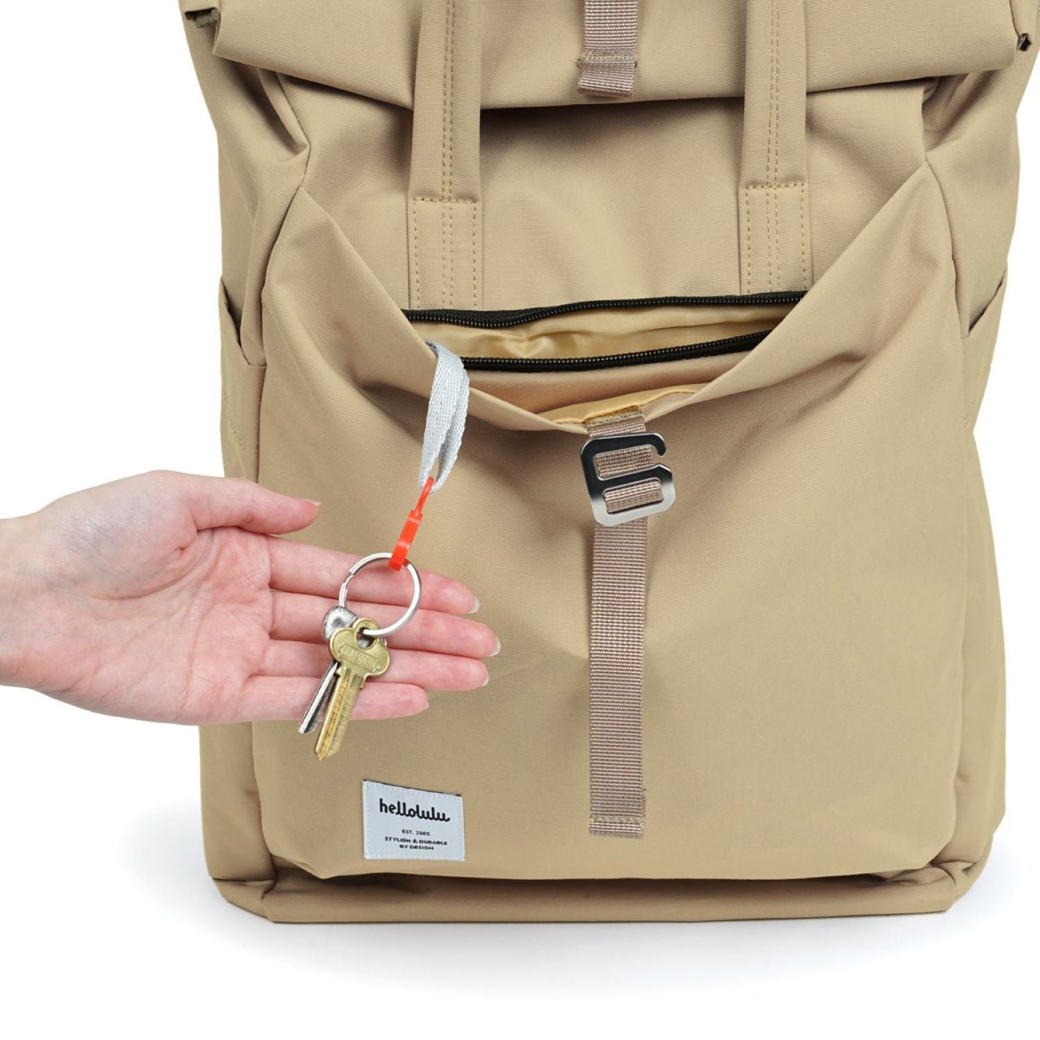 Hellolulu Kacy All Day Backpack Recycled (Fog Khaki)