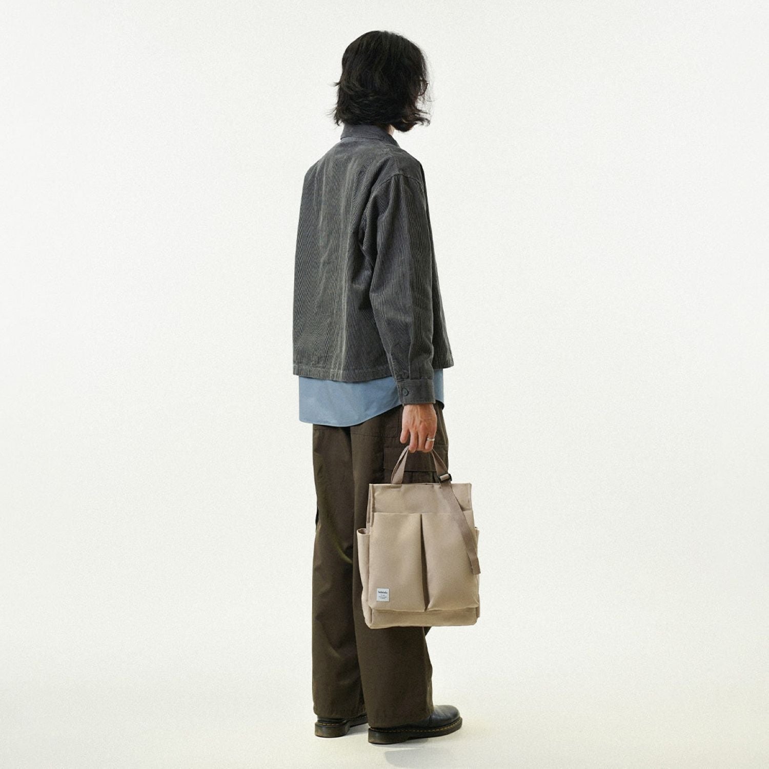 Hellolulu Luke 3 Way Vertical Tote Recycled (Fog Khaki)