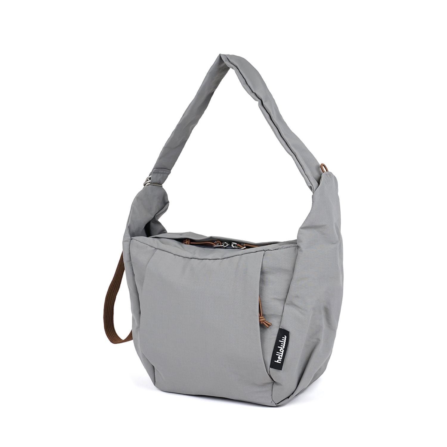 Hellolulu Miles Shoulder Bag (M) (Pearl Gray)