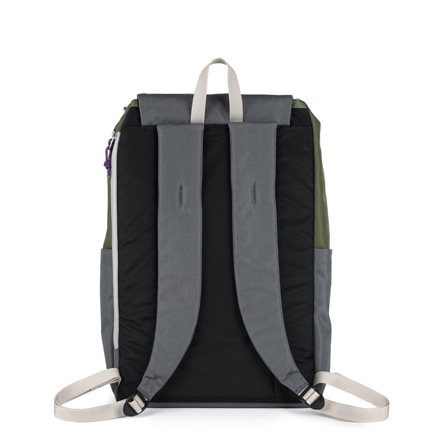 Hellolulu Saro Utility Flap Backpack M (Oil Green/Cool Gray)