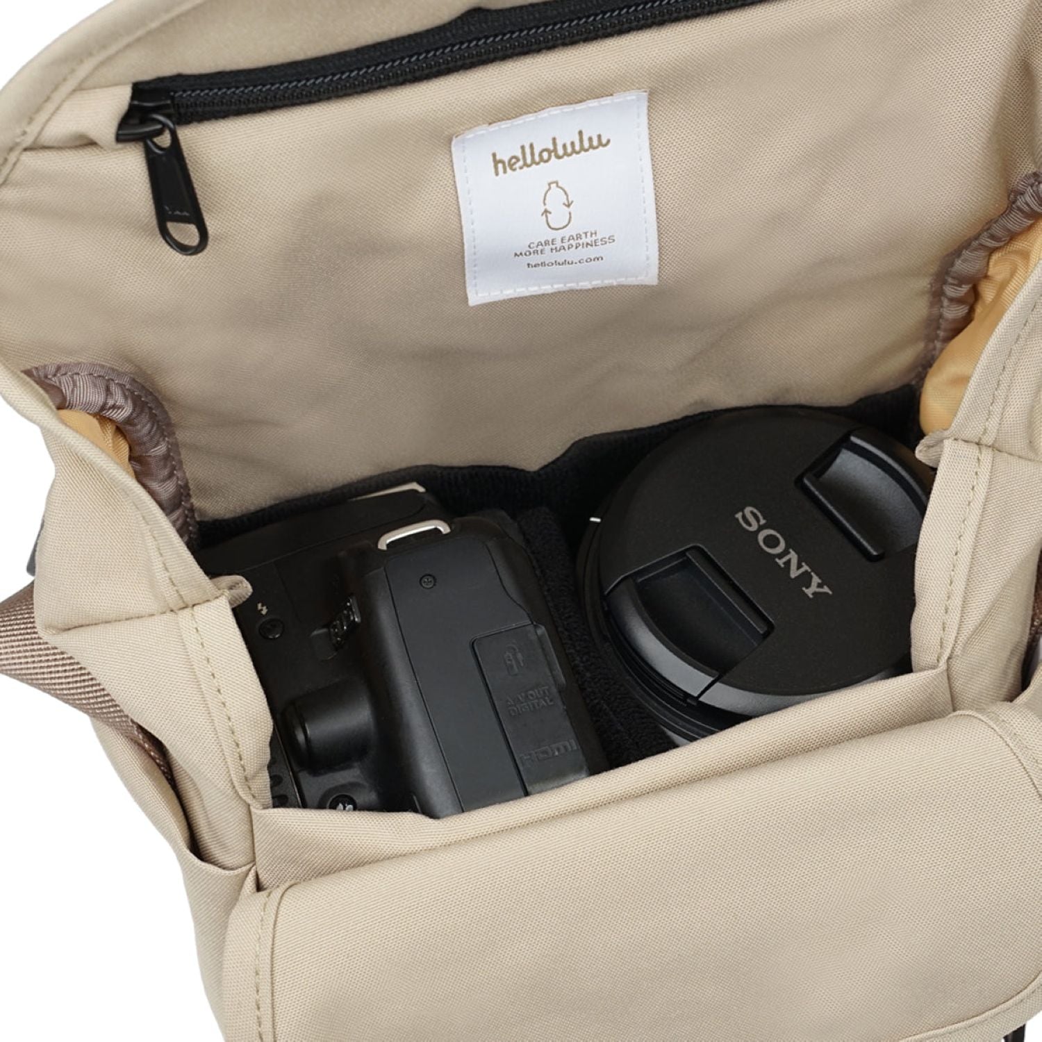 Hellolulu Vita Compact Camera Bag Recycled (Fog Khaki)