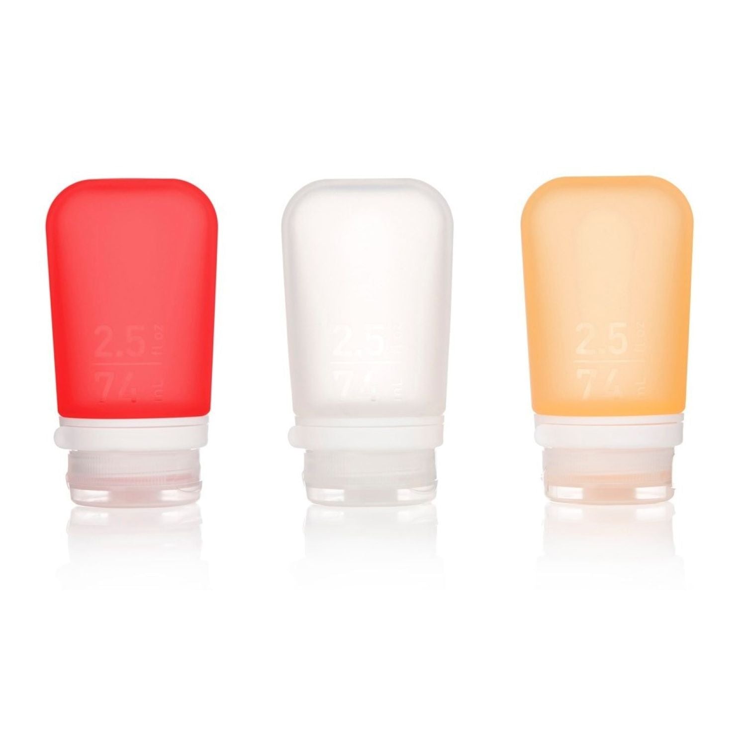 Humangear Medium Gotoob Travel Bottle 2.5Oz/74Ml (Clear/Red/Orange)