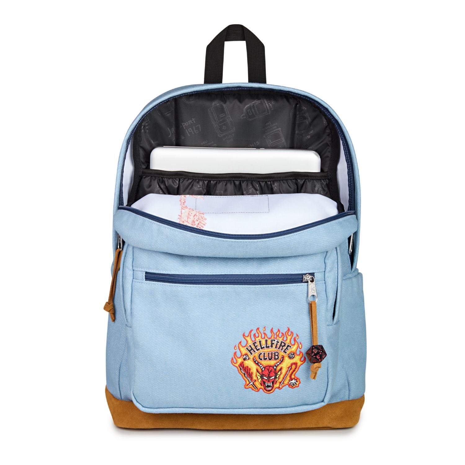 Jansport X Stranger Things Right Pack Backpack - Hellfire Denim (Blue/Blue/Blue)