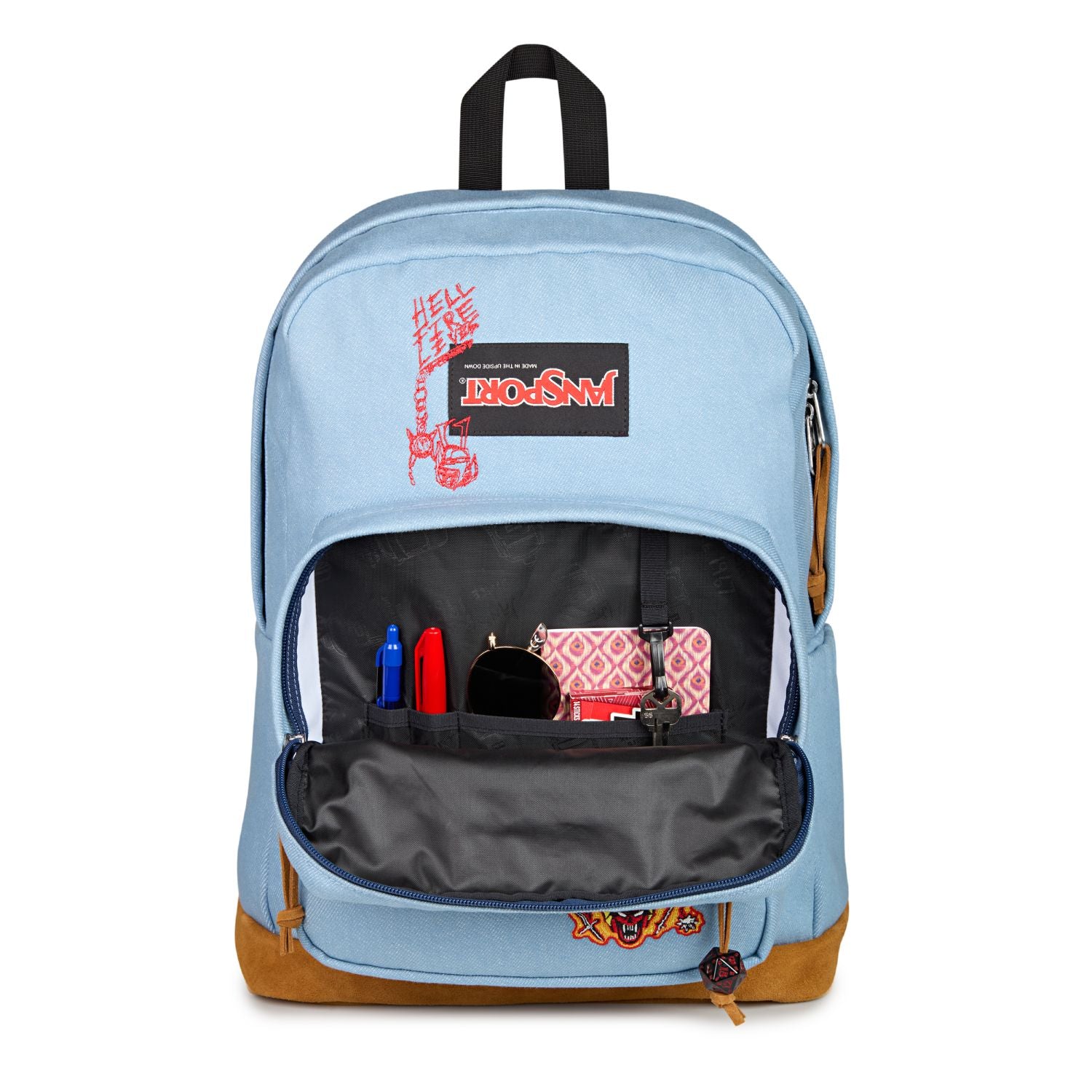 Jansport X Stranger Things Right Pack Backpack - Hellfire Denim (Blue/Blue/Blue)