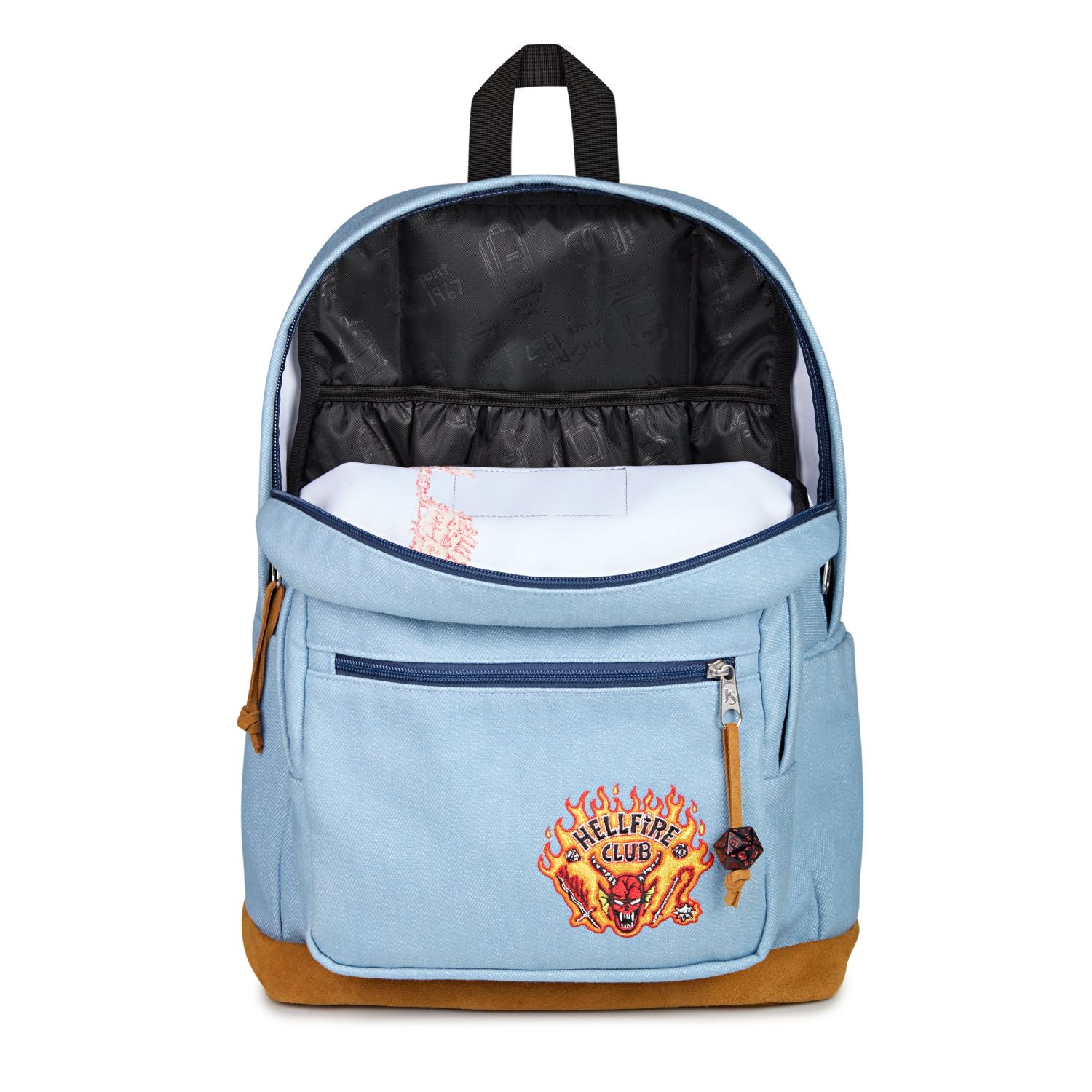 Jansport X Stranger Things Right Pack Backpack - Hellfire Denim (Blue/Blue/Blue)