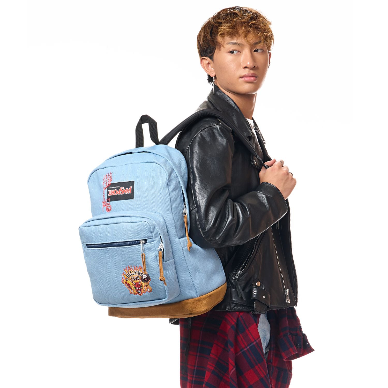 Jansport X Stranger Things Right Pack Backpack - Hellfire Denim (Blue/Blue/Blue)
