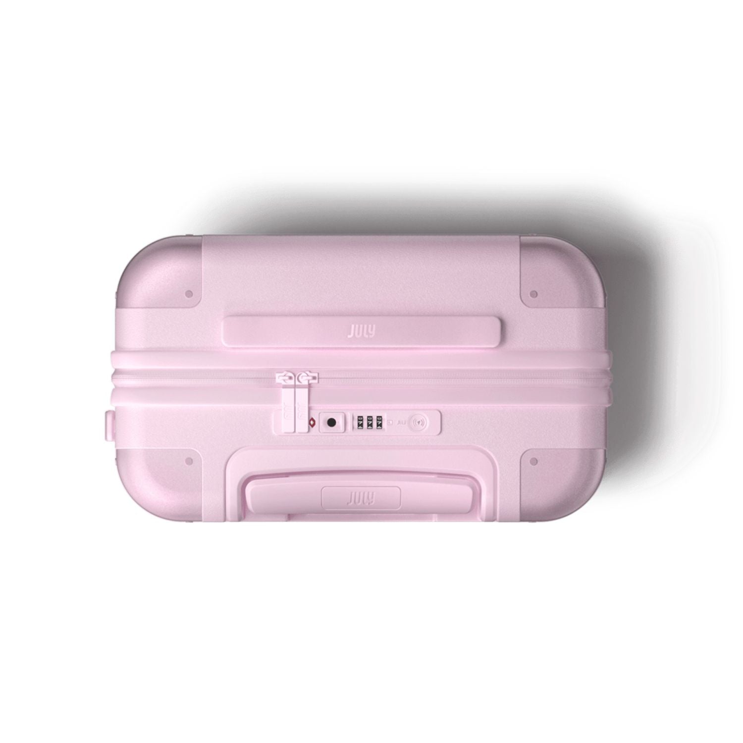 July Carry On Original Polycarbonate 21" Luggage With Casesafe Tracking & Power Bank & Usb/Usb-C Cable - Blush Pink