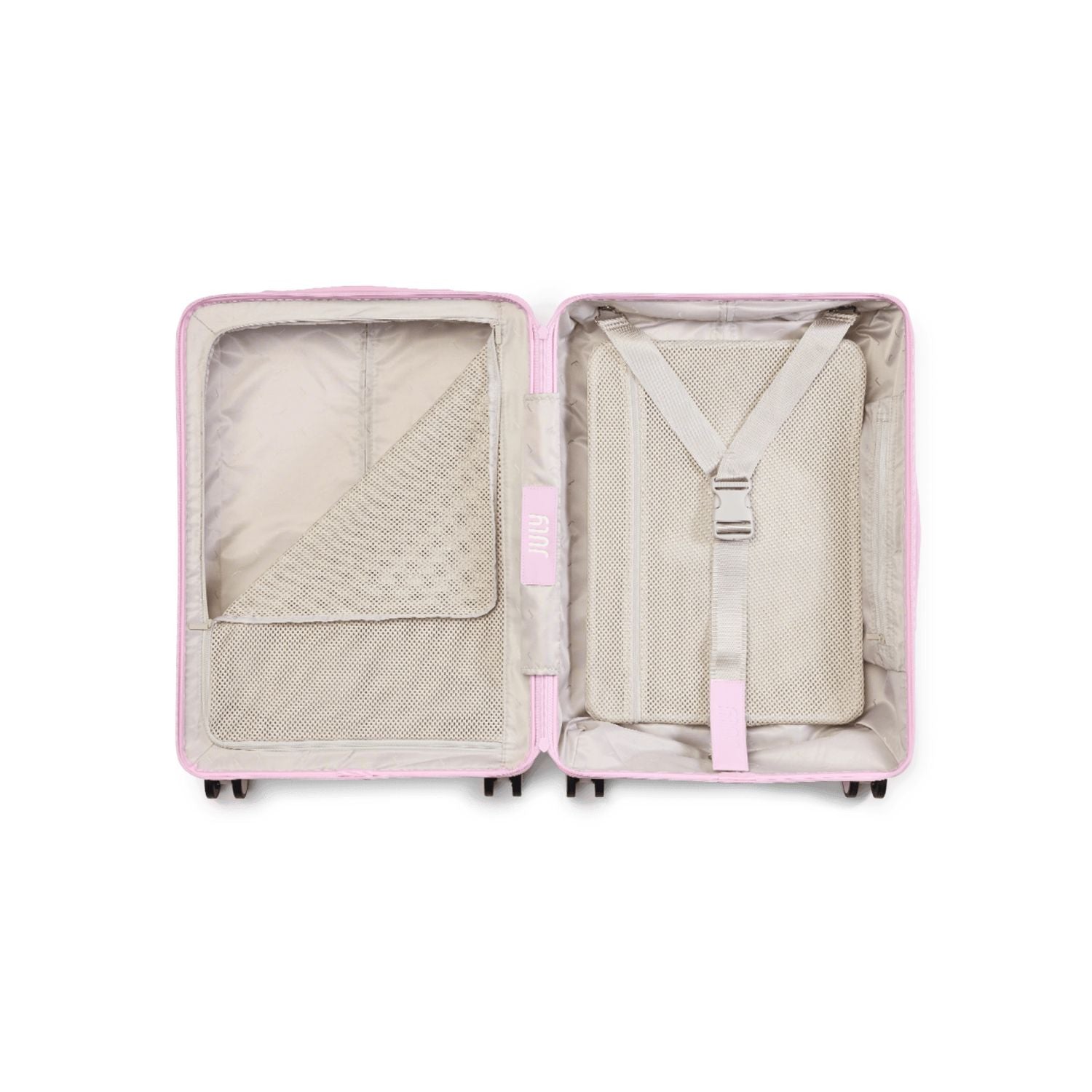 July Carry On Original Polycarbonate 21" Luggage With Casesafe Tracking & Power Bank & Usb/Usb-C Cable - Blush Pink