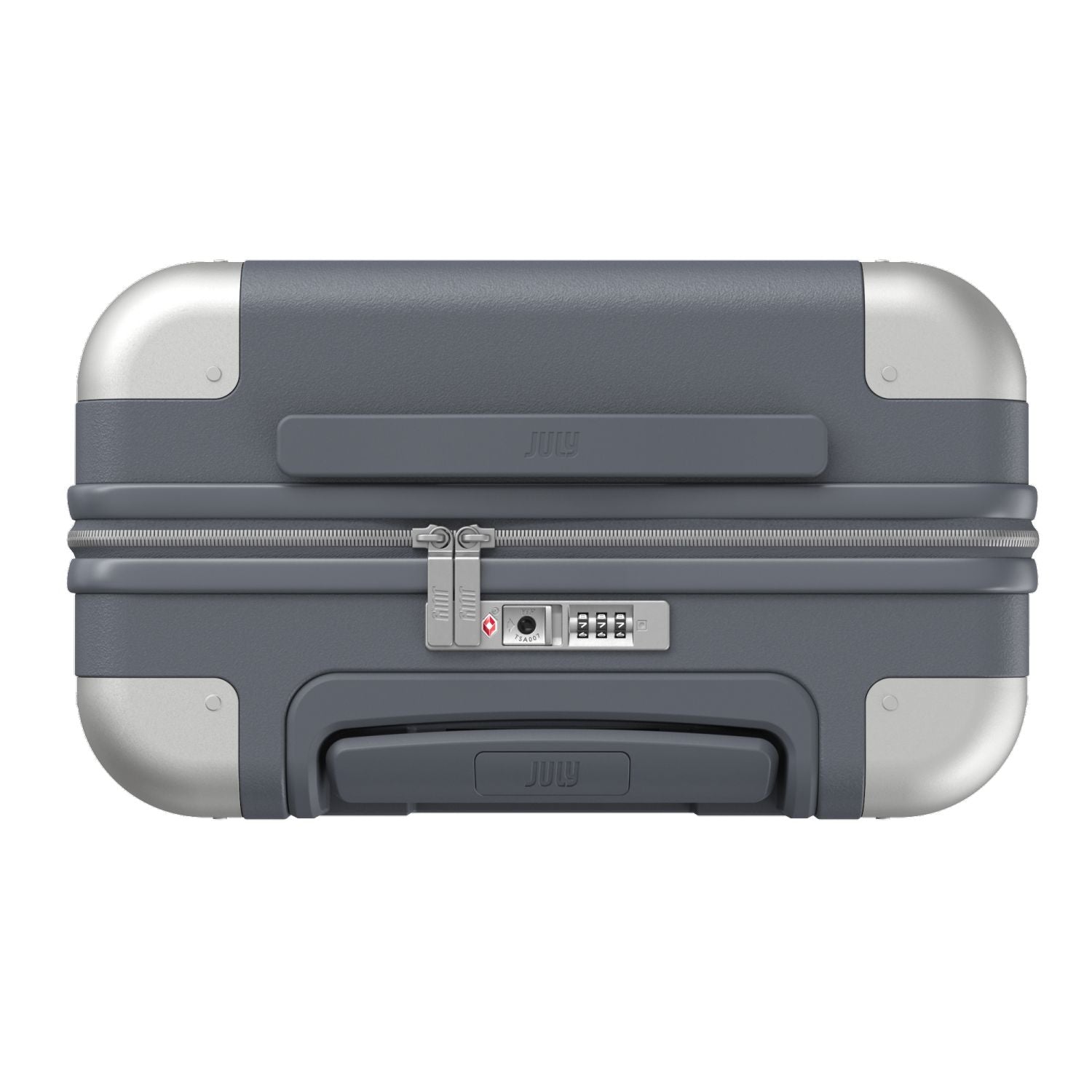 July Carry On Original Polycarbonate 21" Luggage With Power Bank & USB/USB-C Cable - Steel Blue