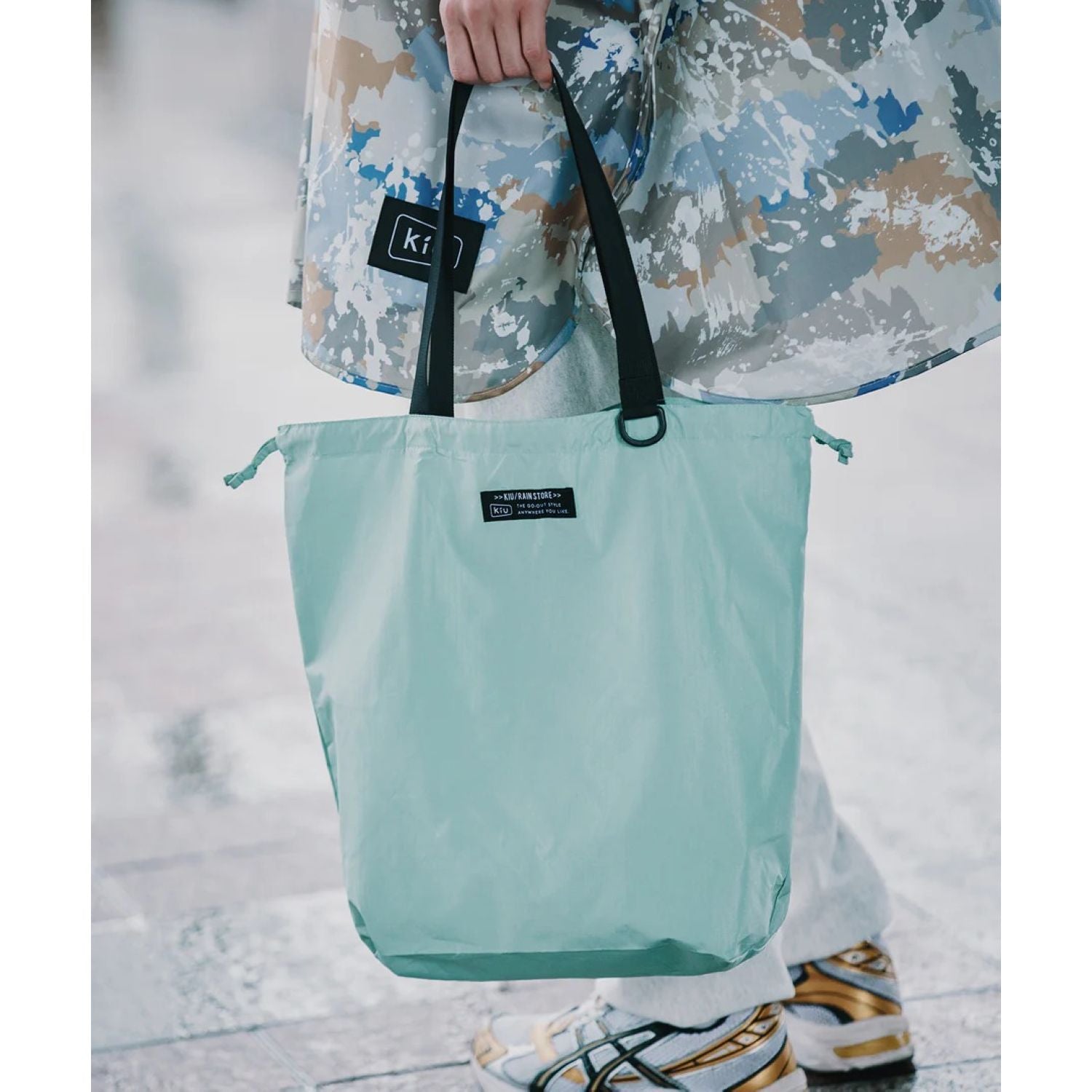 Kiu 2Way Rain Bag Cover (Smoky Mint)