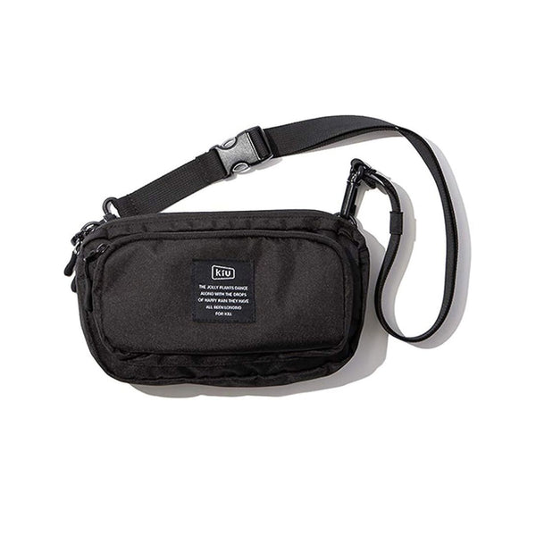 Kiu 300D Front Pocket Mini Shoulder Bag (Black)