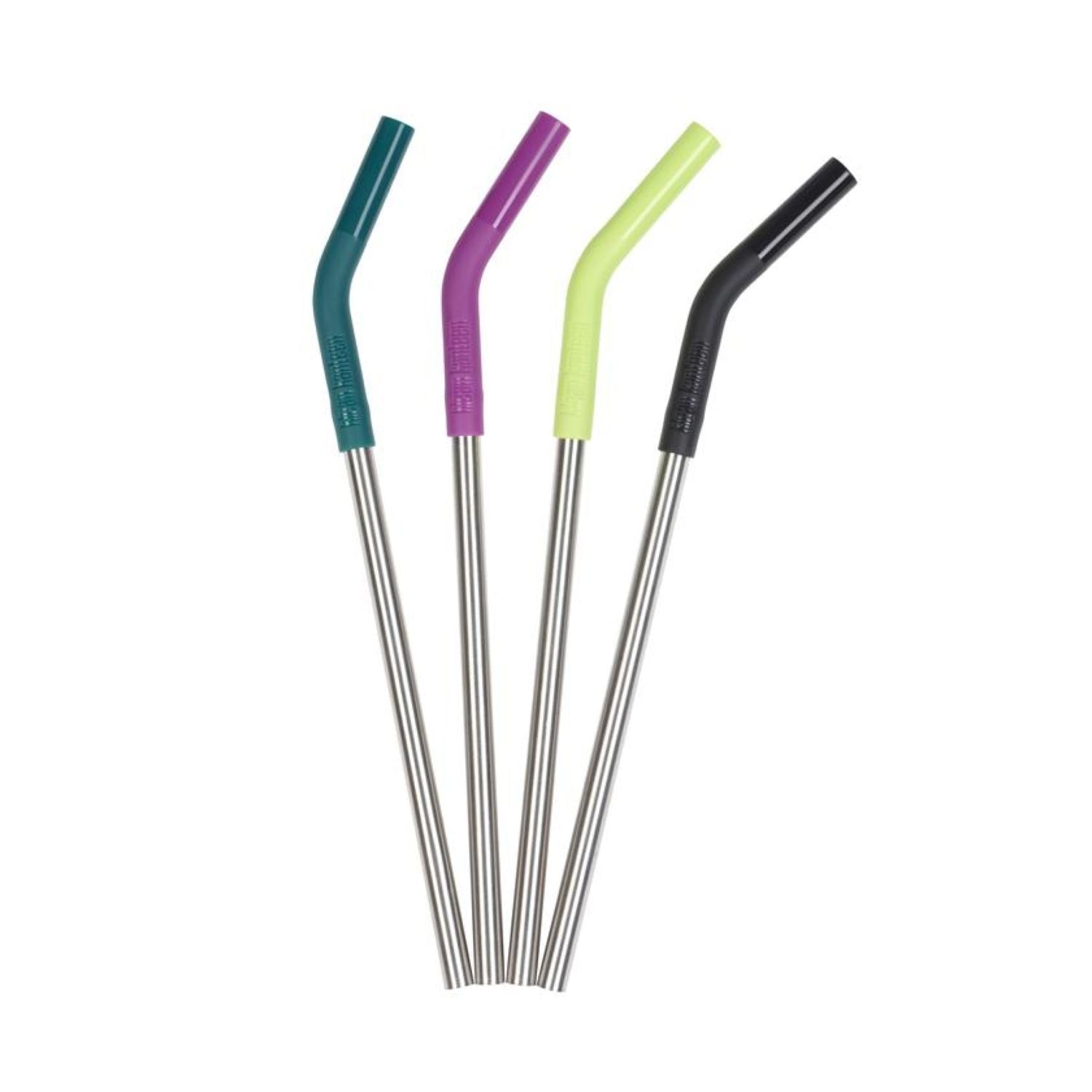Klean Kanteen Straw - 4 Pack - 8mm (Teal, Pink, Light Green & Black/Brushed Stainless)