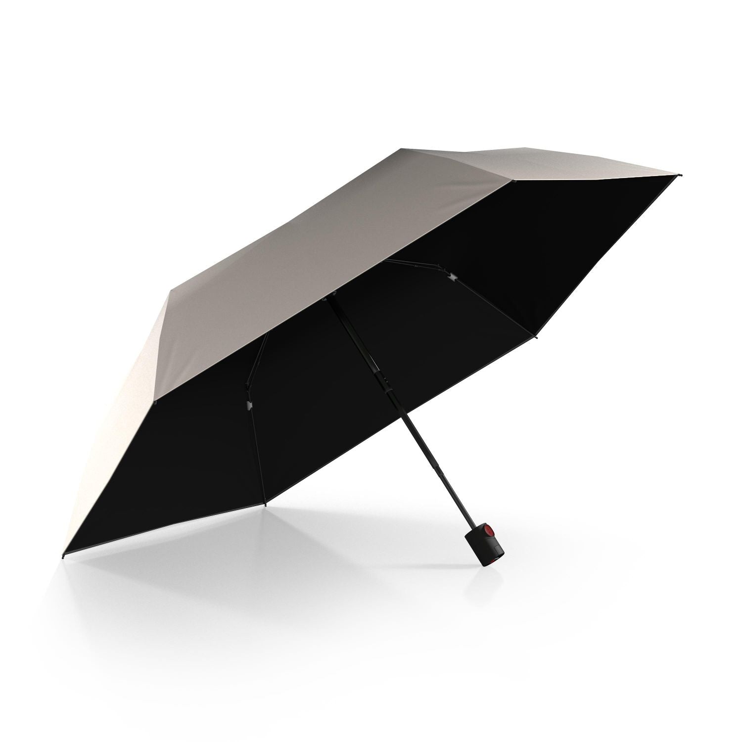Knirps U.200 Ultraslim Duomatic (UV Protection) - Ivory / Black Inner Coating