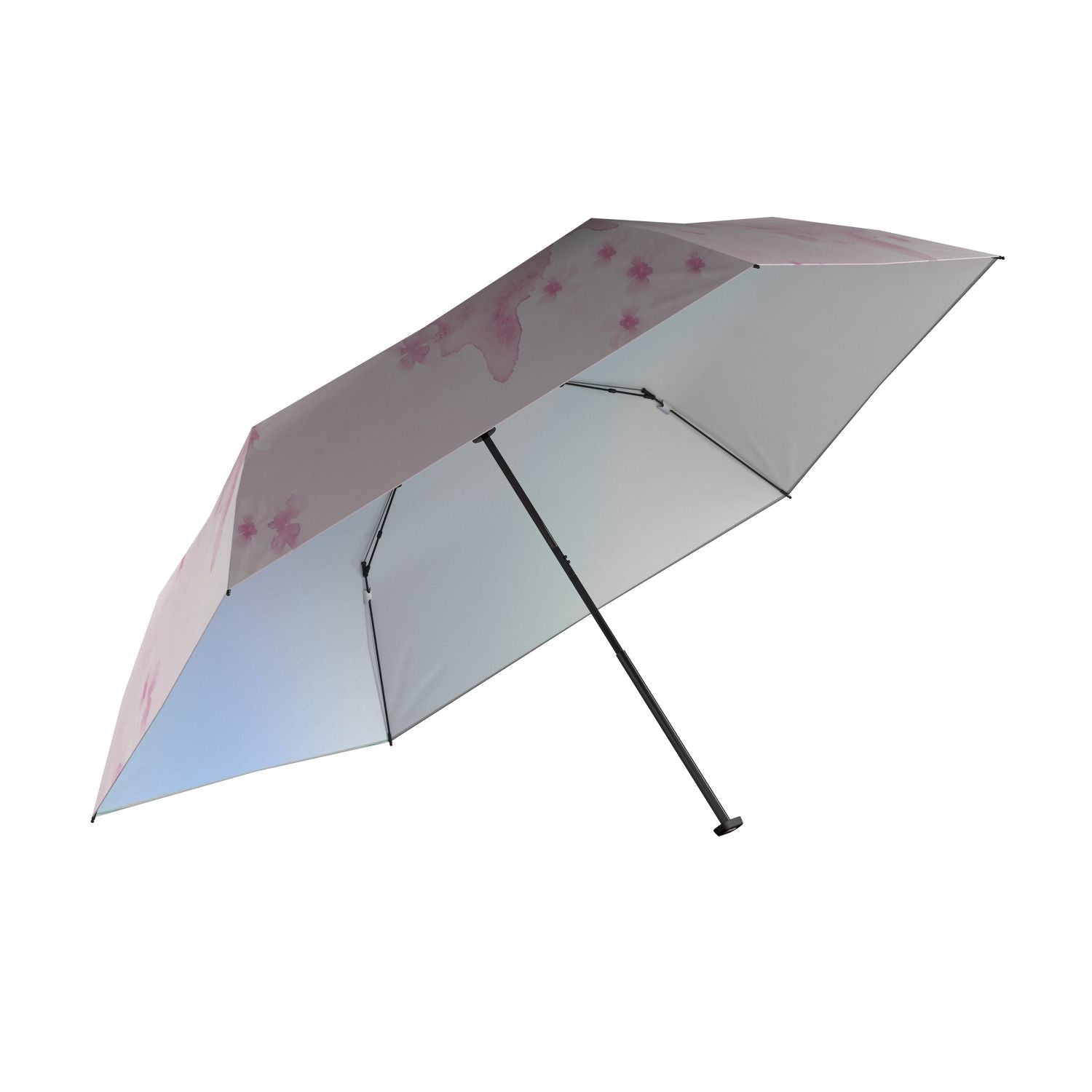 Knirps US.050 Ultralight Slim Manual Umbrella (UV Protection) - Sakura Romance / Iridisent Inner Coating