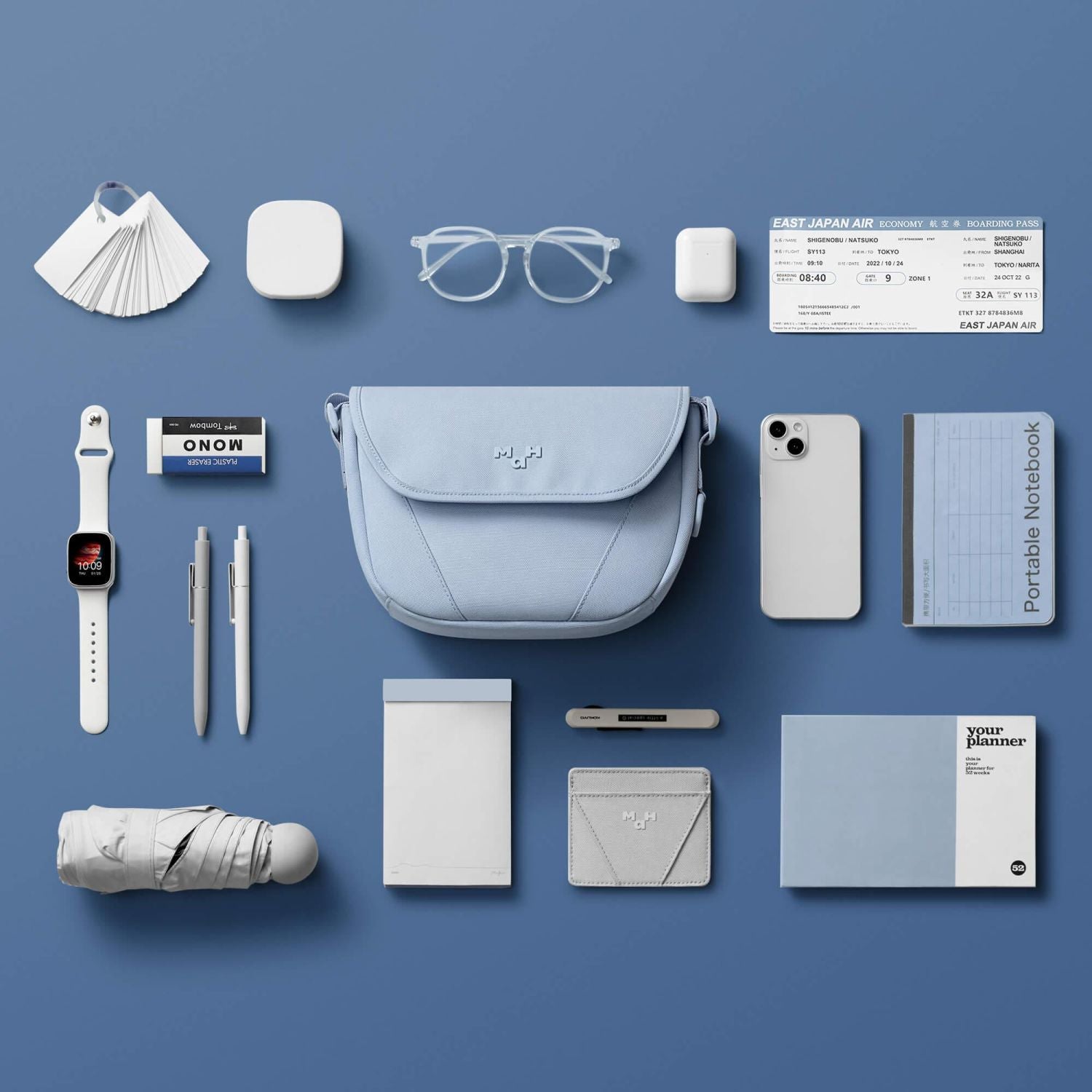 MAH Young Cross Shuttle Sling Bag - Cloud Blue