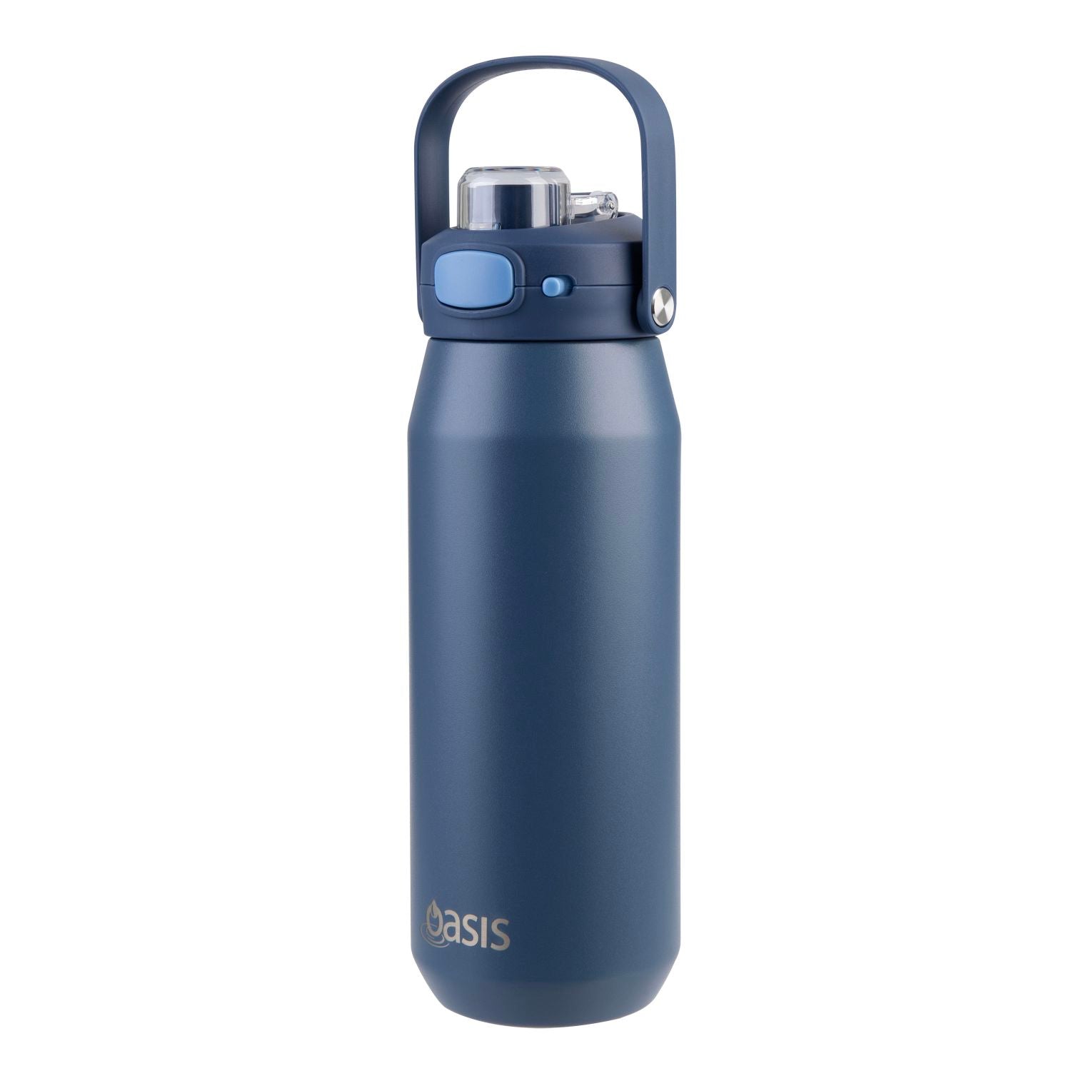 Oasis Ceramic S/S Triple Wall Capri Quick Release Drink Bottle 750ML - Indigo