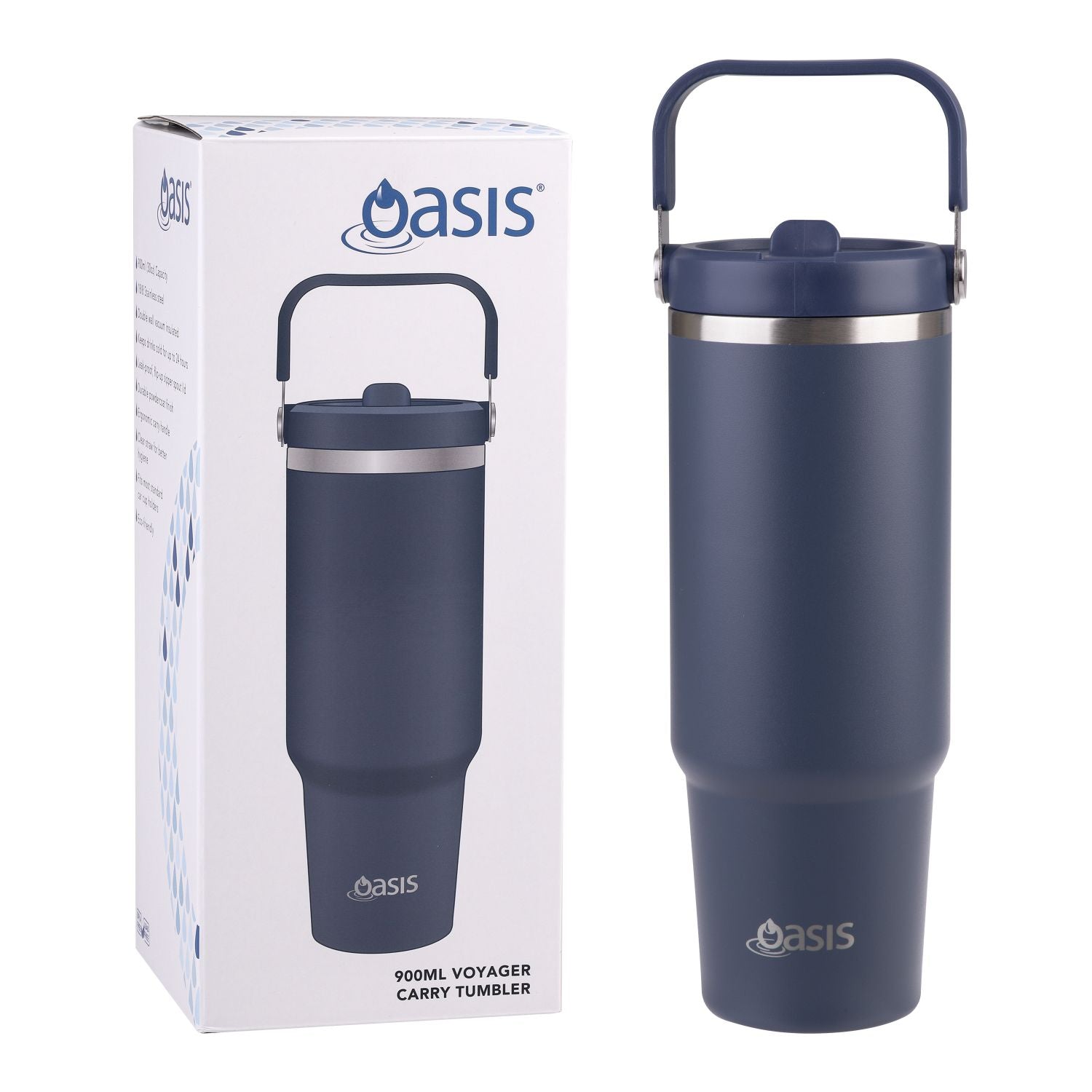 Oasis S/S Insulated Voyager Carry Tumbler Cap Only - Indigo