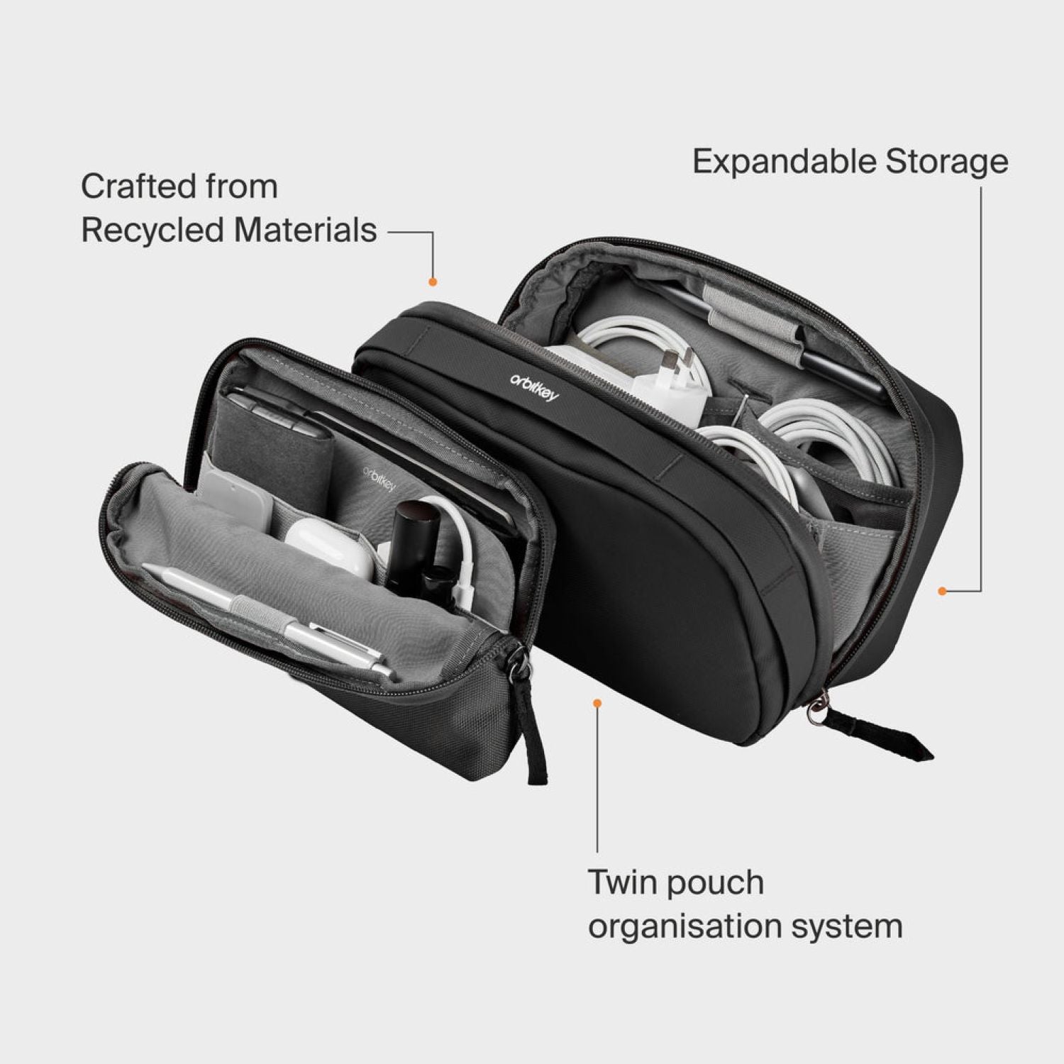 Orbitkey 2-In-1 Tech Pouch (Olive)