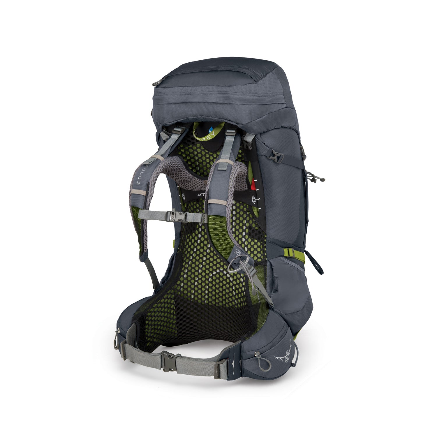 Osprey Atmos AG 65 Backpack with Raincover - Medium - Men's Backpacking (Abyss Grey)