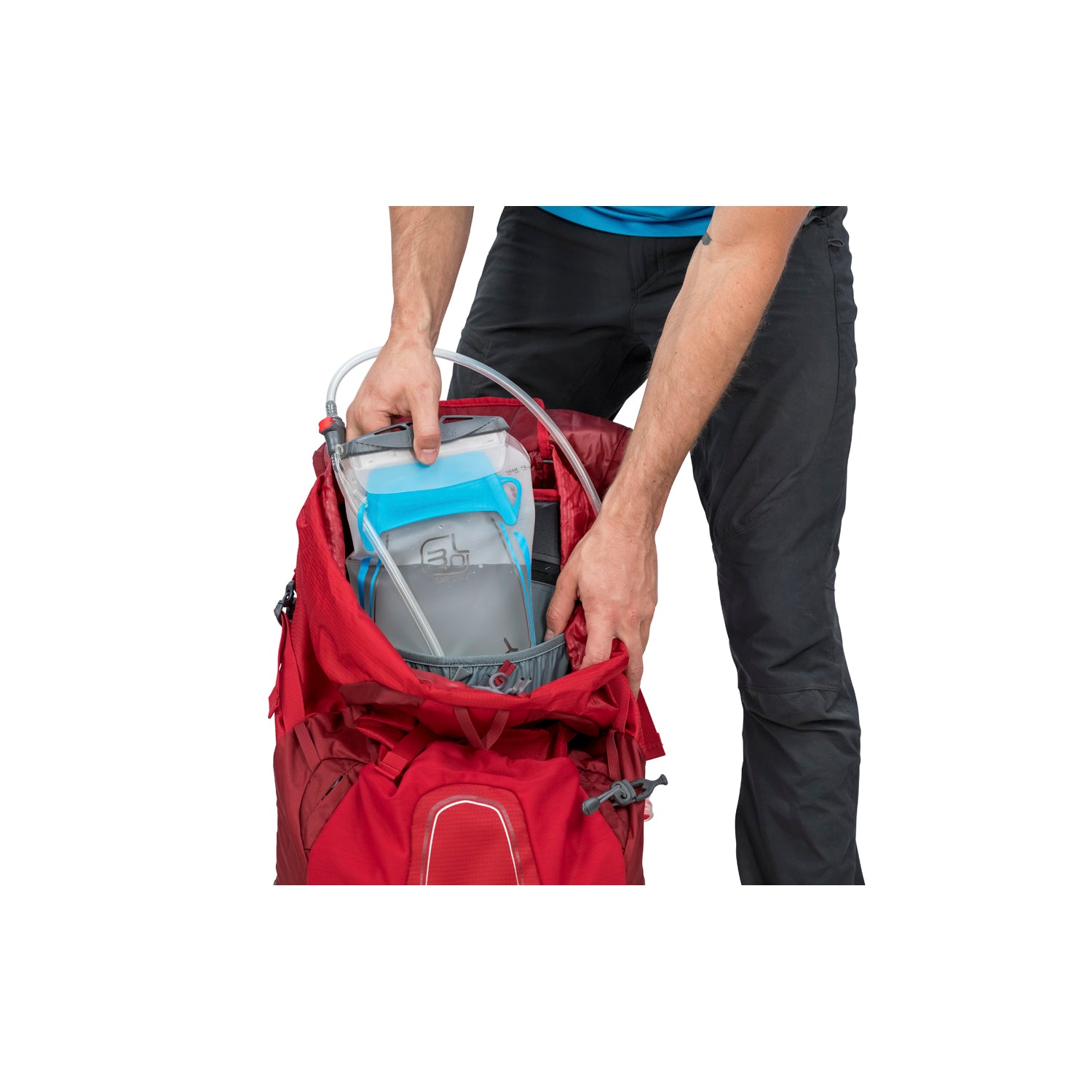 Osprey Atmos AG 65 Backpack with Raincover - Medium - Men's Backpacking (Abyss Grey)